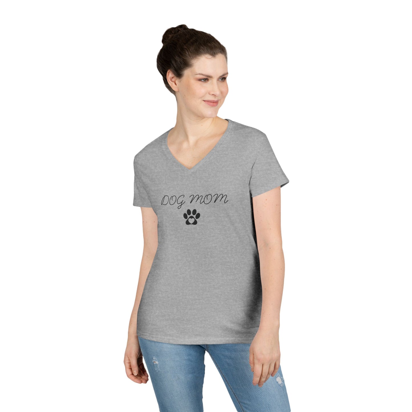 Dog Mom V-Neck T-Shirt