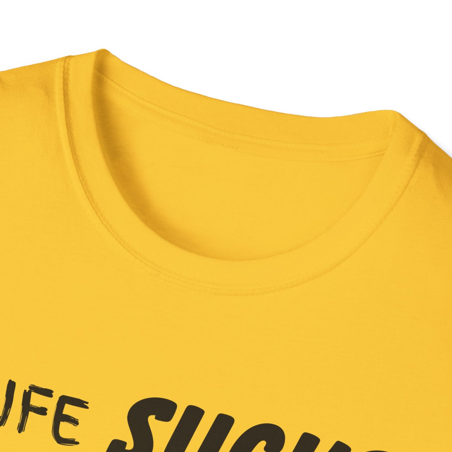 Life Sucks Golf Helps Unisex Softstyle T-Shirt, Funny Golfing Tee, Golf Lover Gift, Sarcastic Shirt, Golf Humor, Men Women Apparel, Outdoors