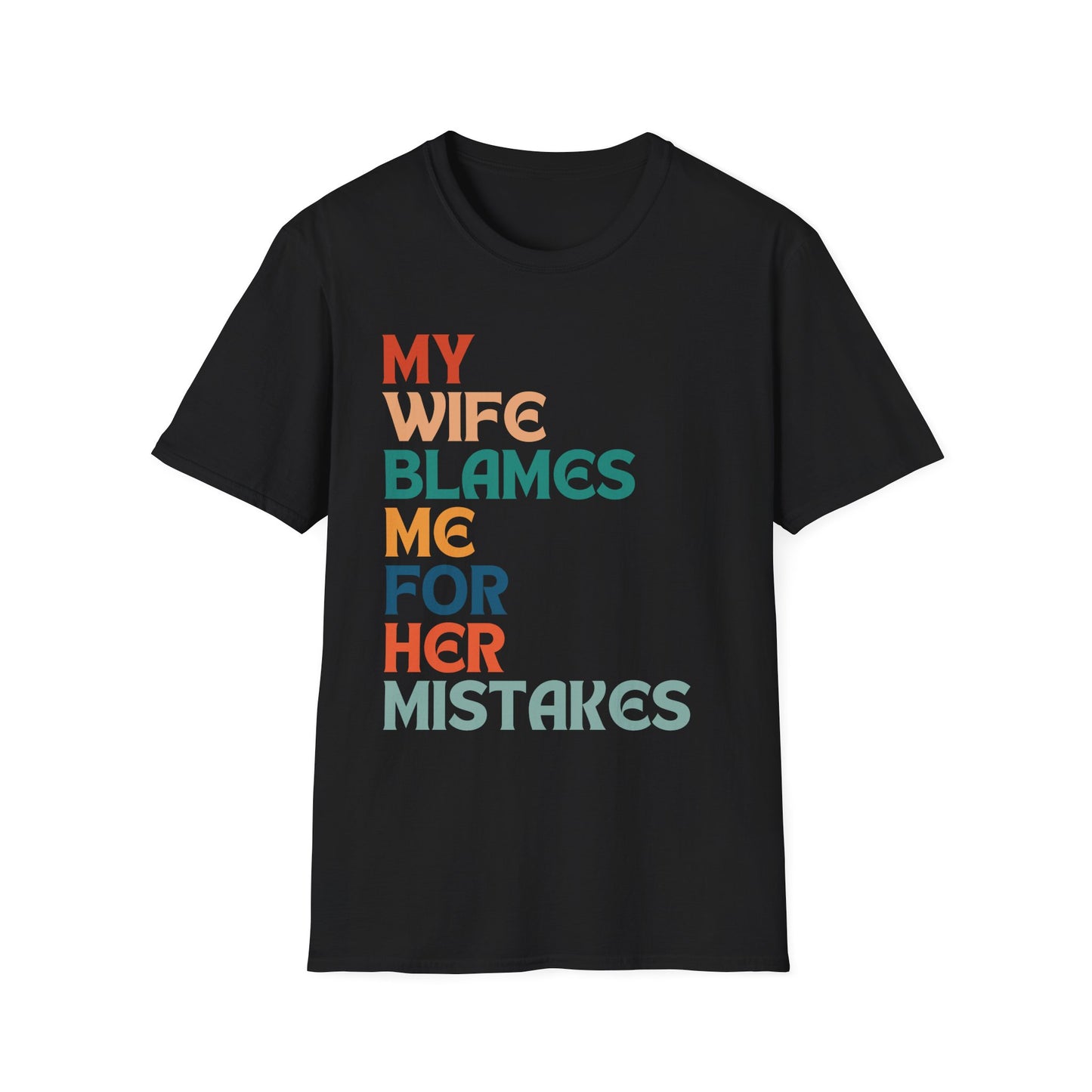 Retro Wife Blaming T-Shirt, Blame Game Tee, Vintage Spouse Accusation Top, Retro Shirt, Funny Marriage Relationship Gift, Couples Humor