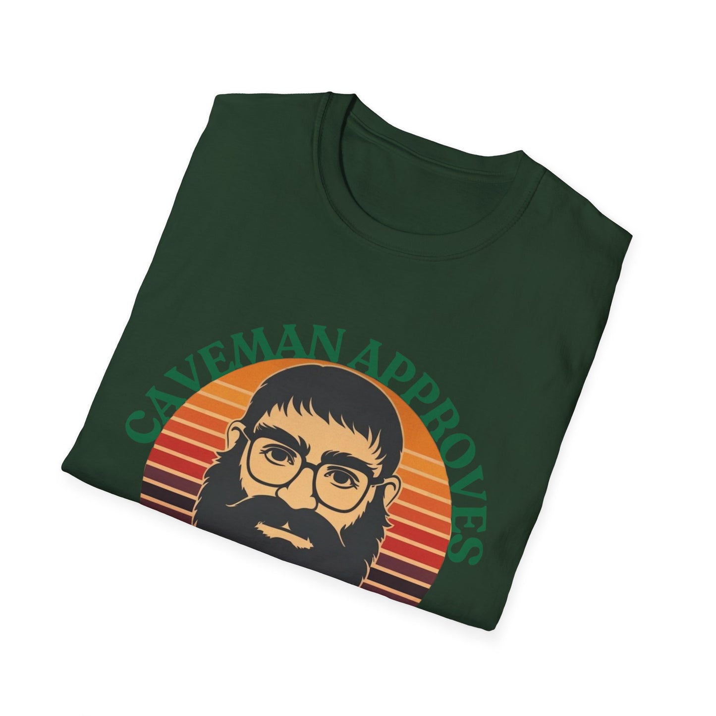 Caveman Approves T-Shirt, Funny Graphic Tee, Vintage Humor Shirt, Unisex Softstyle Tee, Sarcastic Caveman Shirt, Sophisticated Caveman