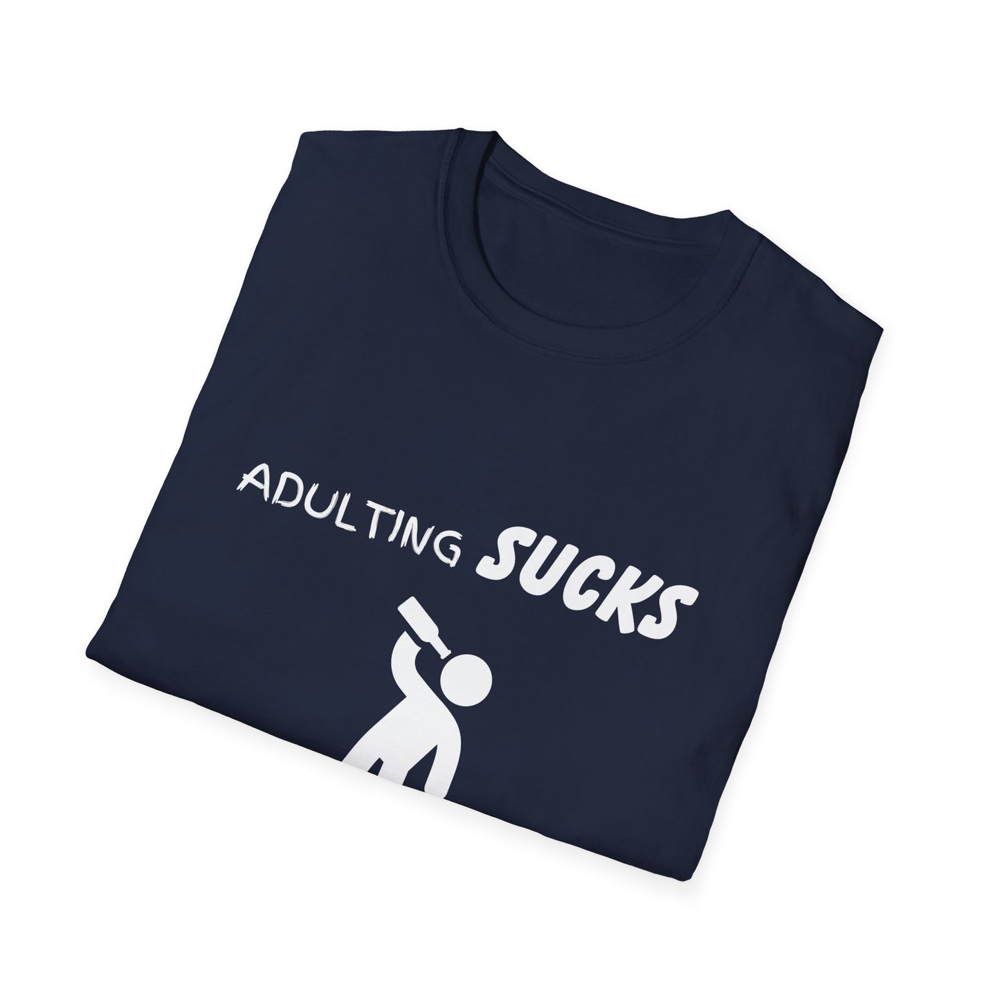 Adulting Sucks Alcohol Helps Shirt, Adult Humor T-Shirt, Sarcastic Gift, Hilarious Tee for Adults, Drinking Shirt, Alcohol, Beer Shirt