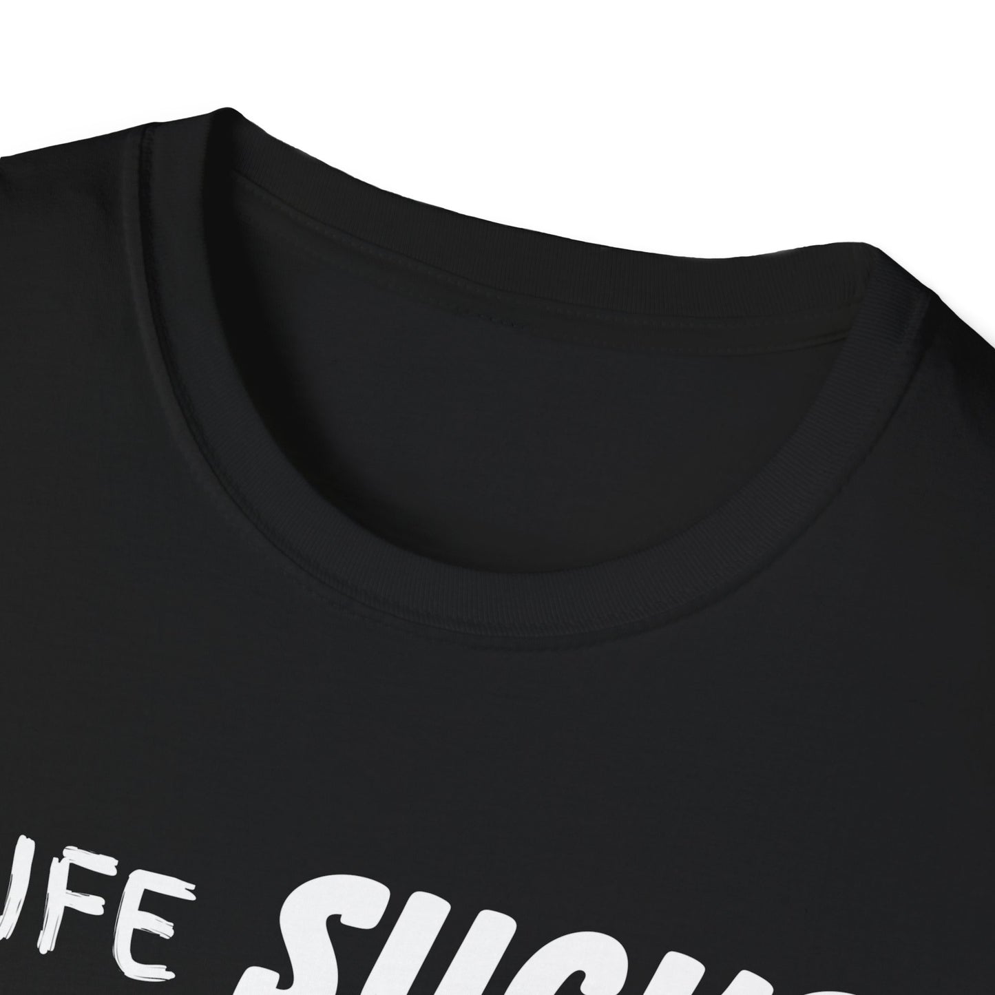 Life Sucks Golf Helps Unisex Softstyle T-Shirt, Funny Golfing Tee, Golf Lover Gift, Sarcastic Shirt, Golf Humor, Men Women Apparel, Outdoors