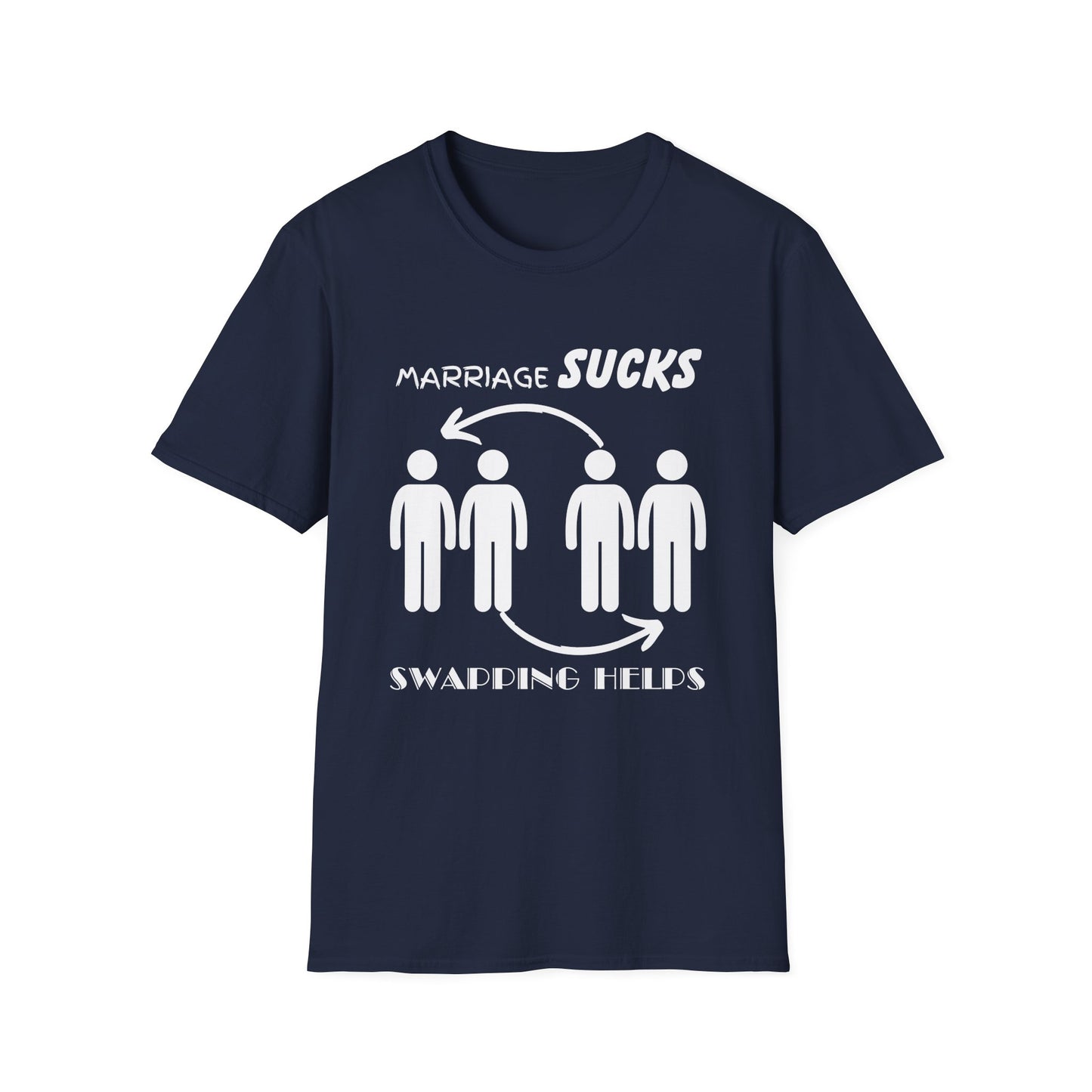 Marriage Sucks Swapping Helps Shirt, Adult Humor T-Shirt, Sarcastic Gift, Hilarious Tee for Adults, LGBT, LGBTQIA+, Gay Shirt, Funny Tee