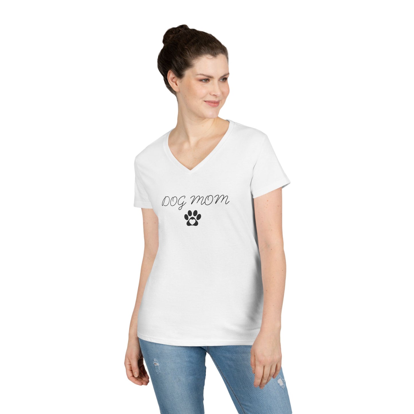 Dog Mom V-Neck T-Shirt