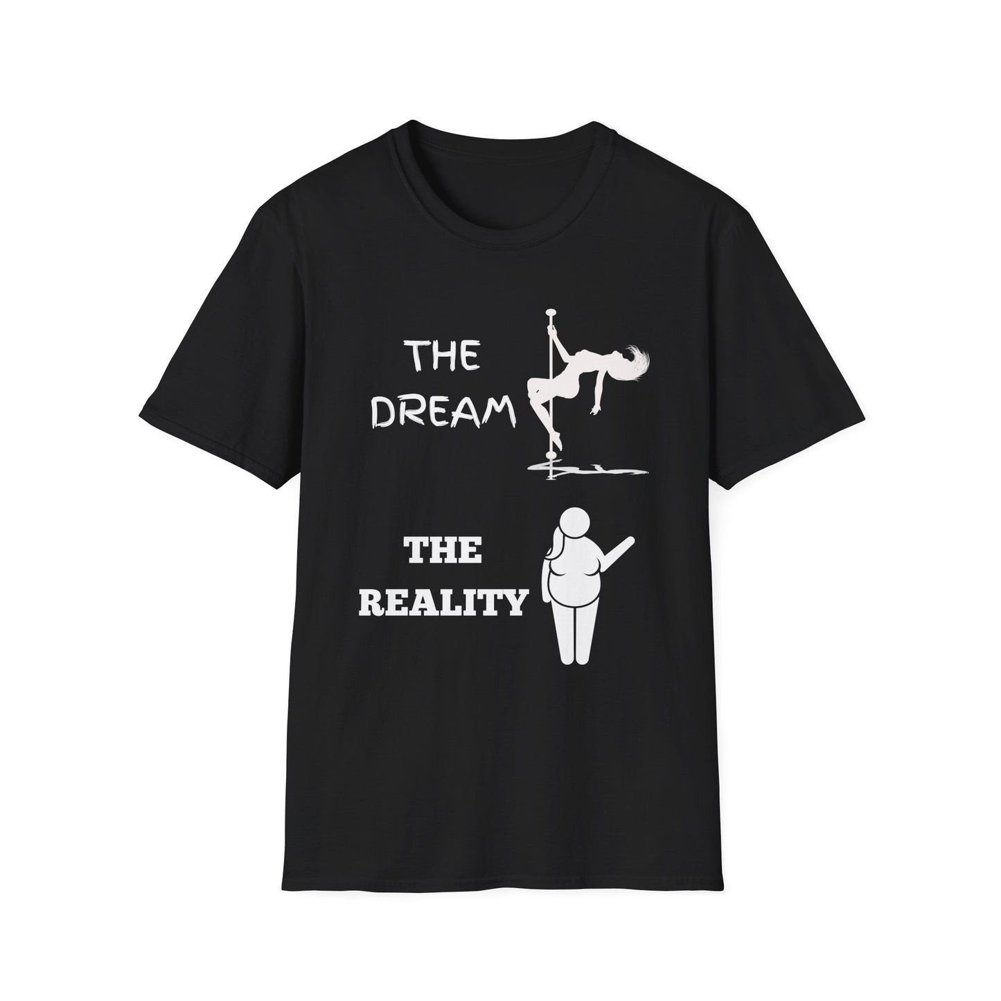 Dream Vs Reality Men's T-Shirt, Funny Graphic Tee, Humorous Shirt, Boyfriend Gift, Sarcastic Shirt, Husband Gift, Gifts For Men, Adult Humor