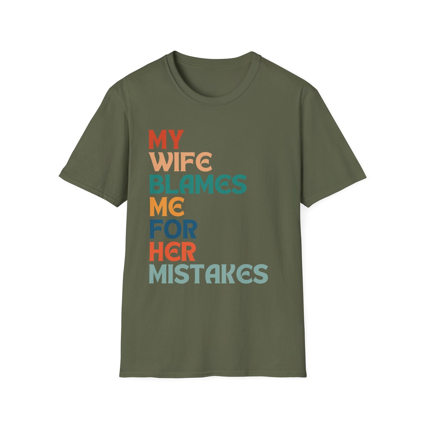 Retro Wife Blaming T-Shirt, Blame Game Tee, Vintage Spouse Accusation Top, Retro Shirt, Funny Marriage Relationship Gift, Couples Humor