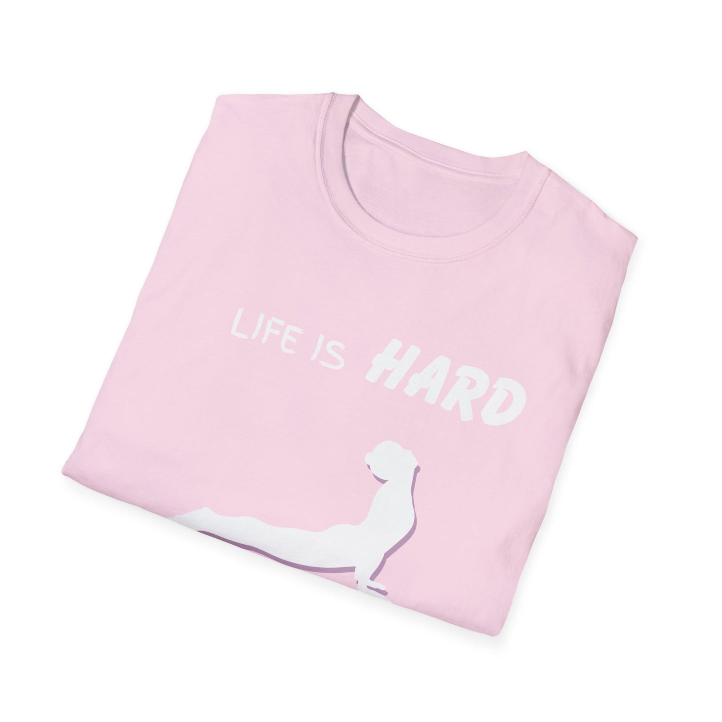 Life Is Hard Yoga Helps Unisex T-Shirt, Funny Yoga Tee, Peaceful Life Shirt, Yoga Lover Gift, Yoga Quote Top, Yogi Shirt, Gift For Yogis