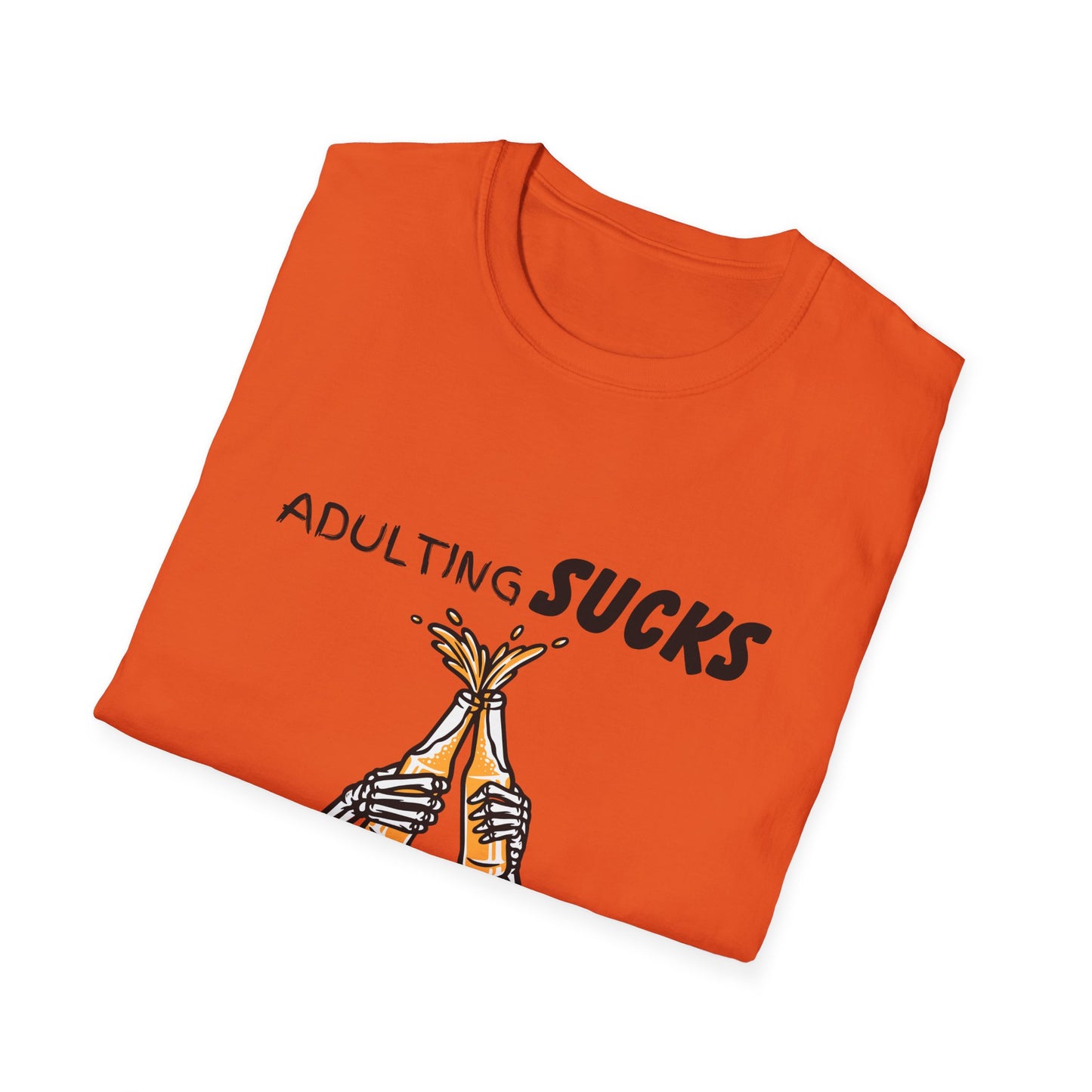 Funny Adulting Sucks Beer Helps T-Shirt