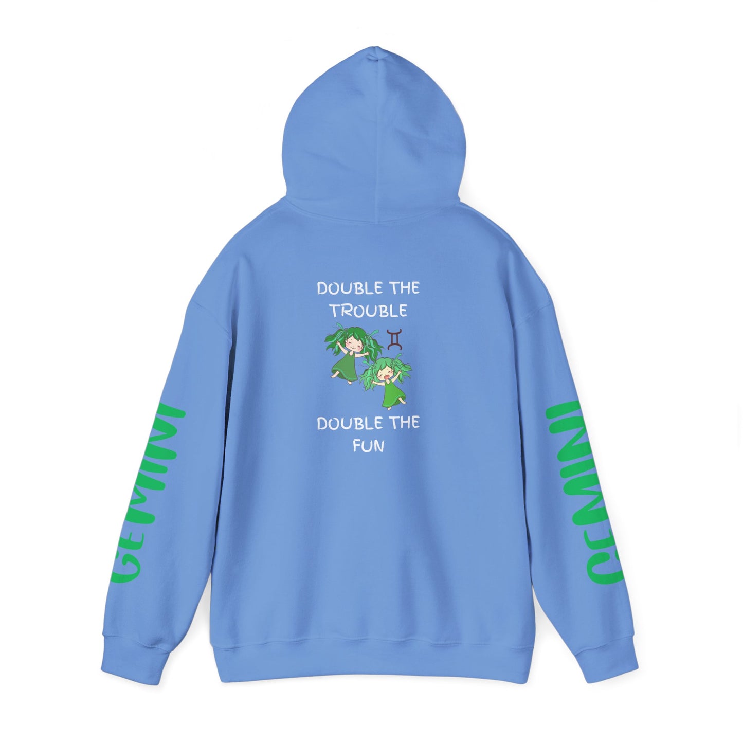Gemini Double Trouble Fun Hoodie, Zodiac Gift, Astrology Pullover, Dual Personality Sweatshirt, Astrological Sign Apparel, Unique Apparel