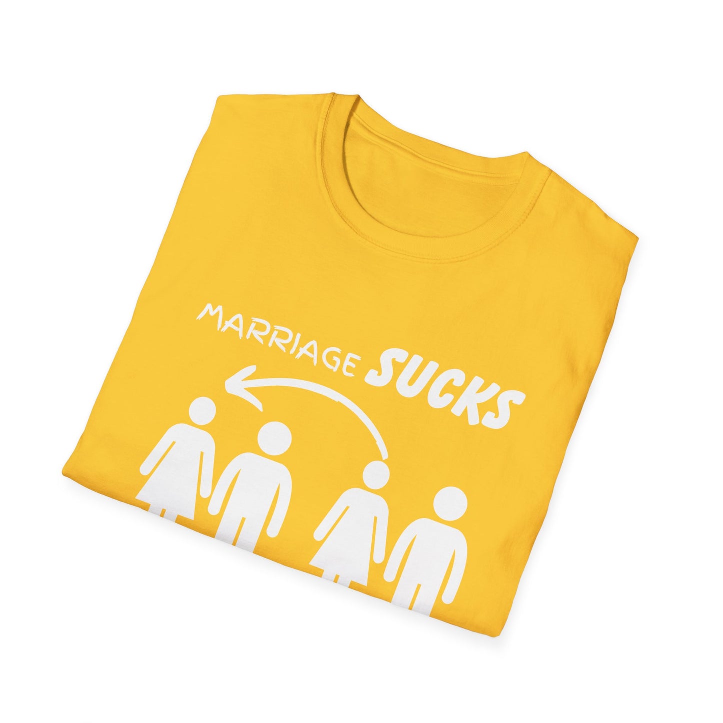 Marriage Sucks Swapping Helps Shirt, Adult Humor T-Shirt, Sarcastic Gift, Hilarious Tee for Adults, LGBT, LGBTQIA+