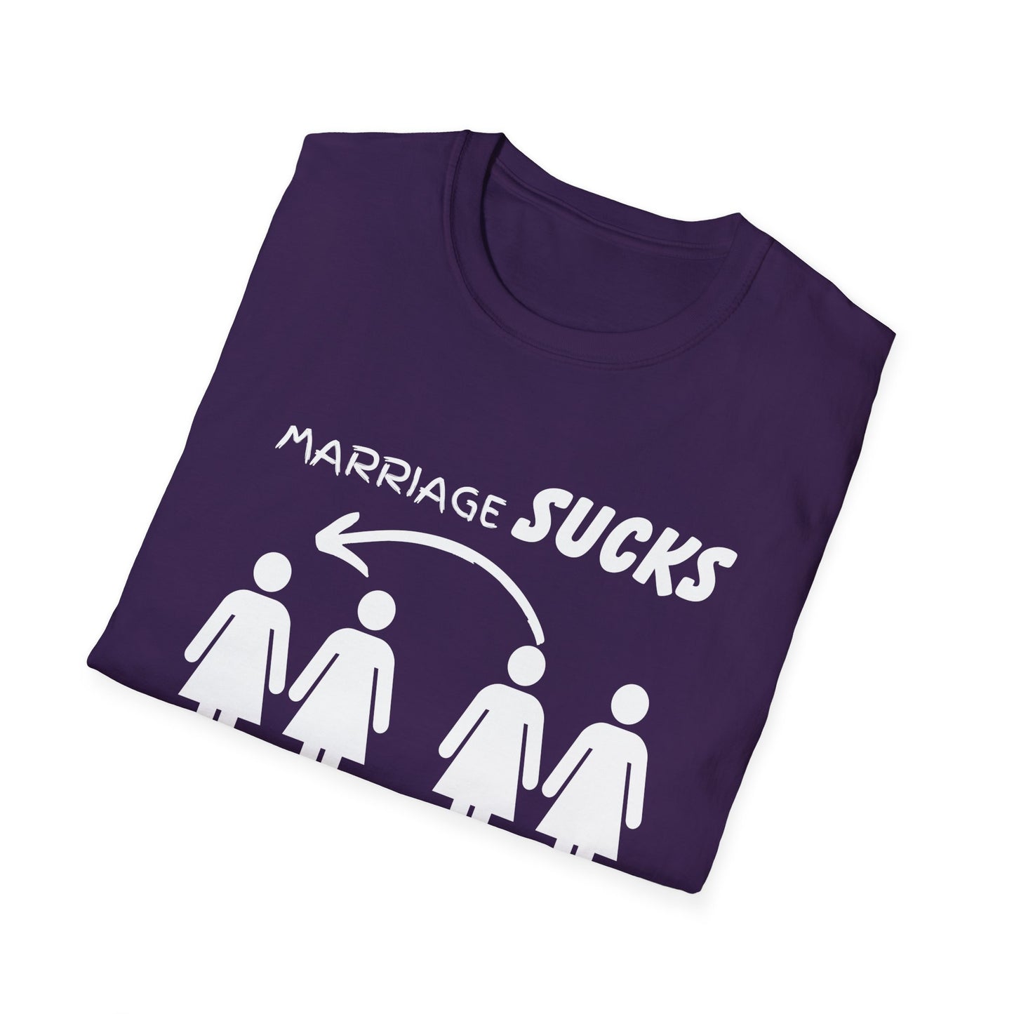 Marriage Sucks Swapping Helps Shirt, Adult Humor T-Shirt, Sarcastic Gift, Hilarious Tee for Adults, LGBT, LGBTQIA+, Lesbian Shirt, Funny Tee