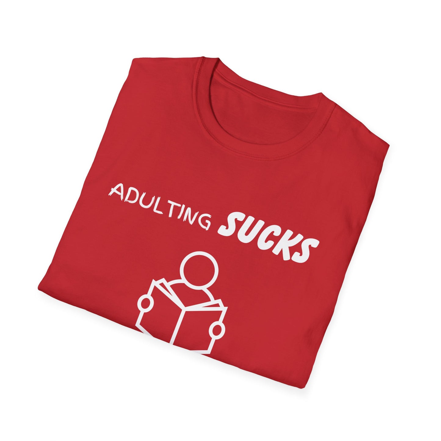 Adulting Sucks Reading Helps Shirt, Adult Humor T-Shirt, Sarcastic Gift, Hilarious Tee for Adults, Comedic Shirt for Stress Relief, Reading