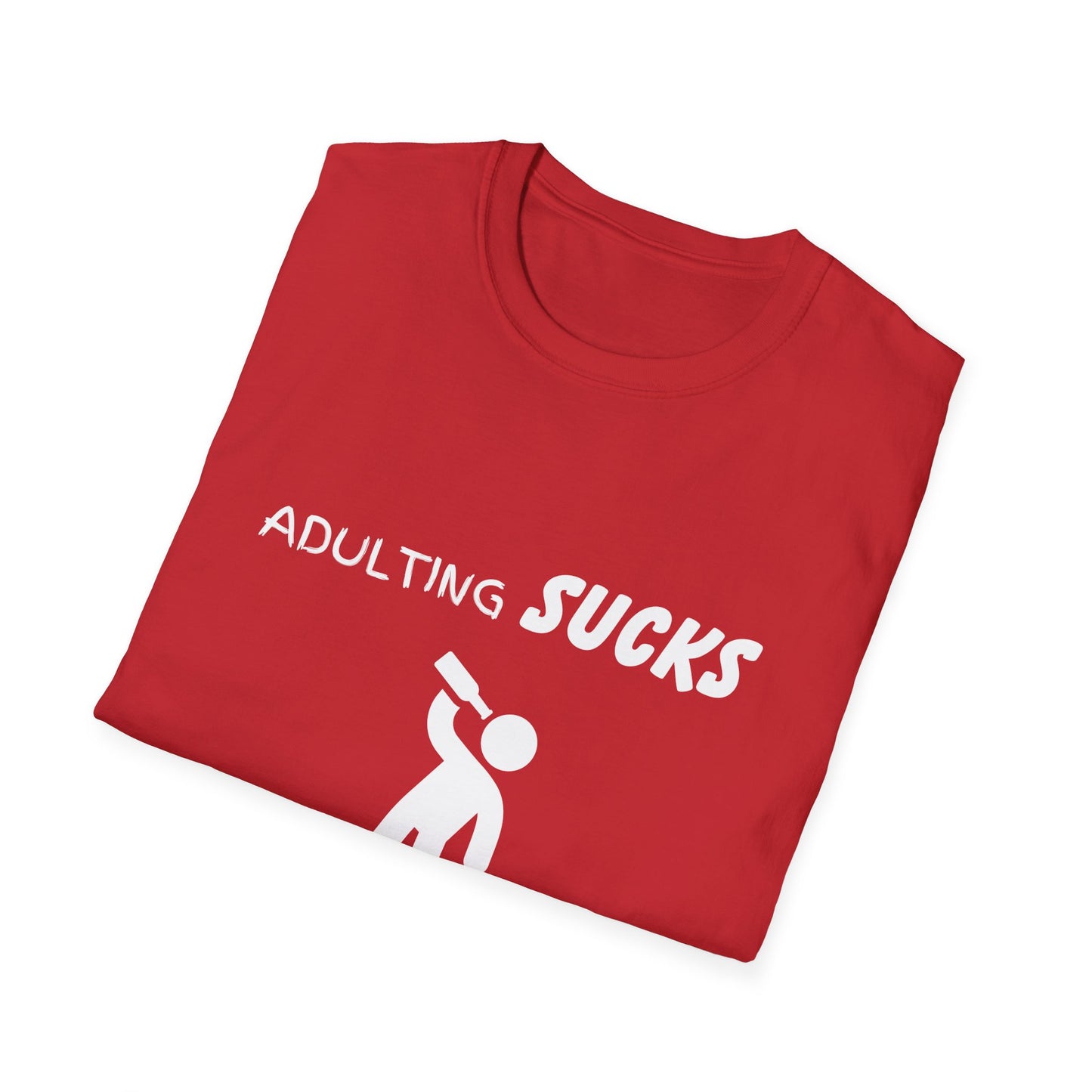 Adulting Sucks Alcohol Helps Shirt, Adult Humor T-Shirt, Sarcastic Gift, Hilarious Tee for Adults, Drinking Shirt, Alcohol, Beer Shirt