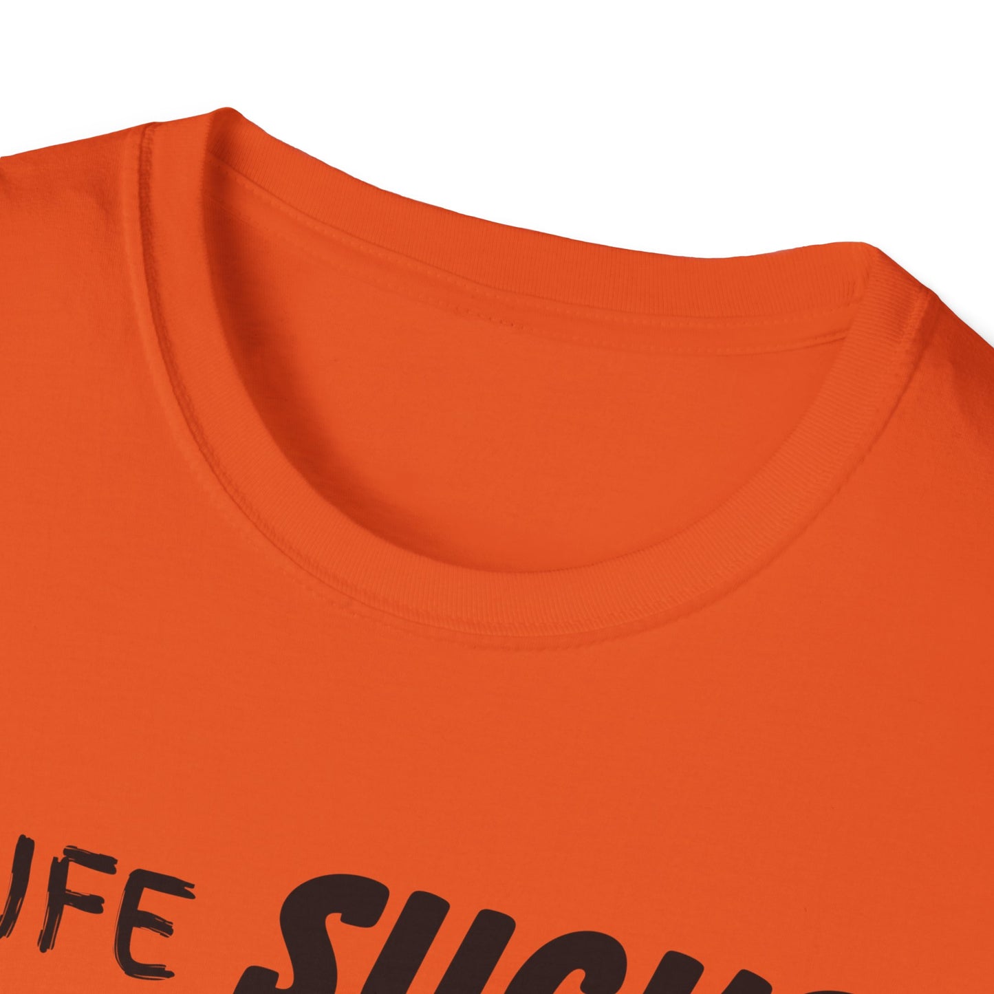 Life Sucks Golf Helps Unisex Softstyle T-Shirt, Funny Golfing Tee, Golf Lover Gift, Sarcastic Shirt, Golf Humor, Men Women Apparel, Outdoors