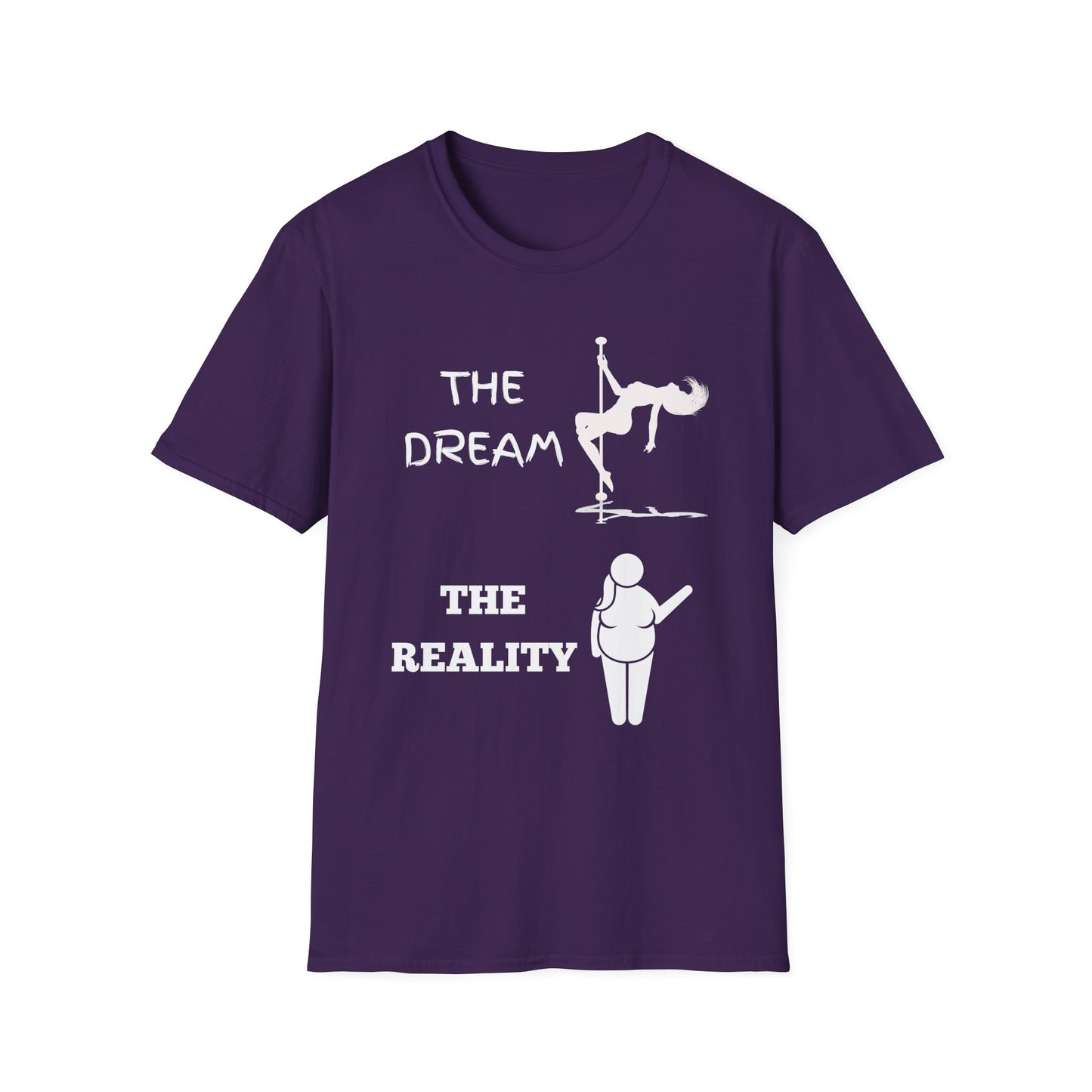 Dream Vs Reality Men's T-Shirt, Funny Graphic Tee, Humorous Shirt, Boyfriend Gift, Sarcastic Shirt, Husband Gift, Gifts For Men, Adult Humor