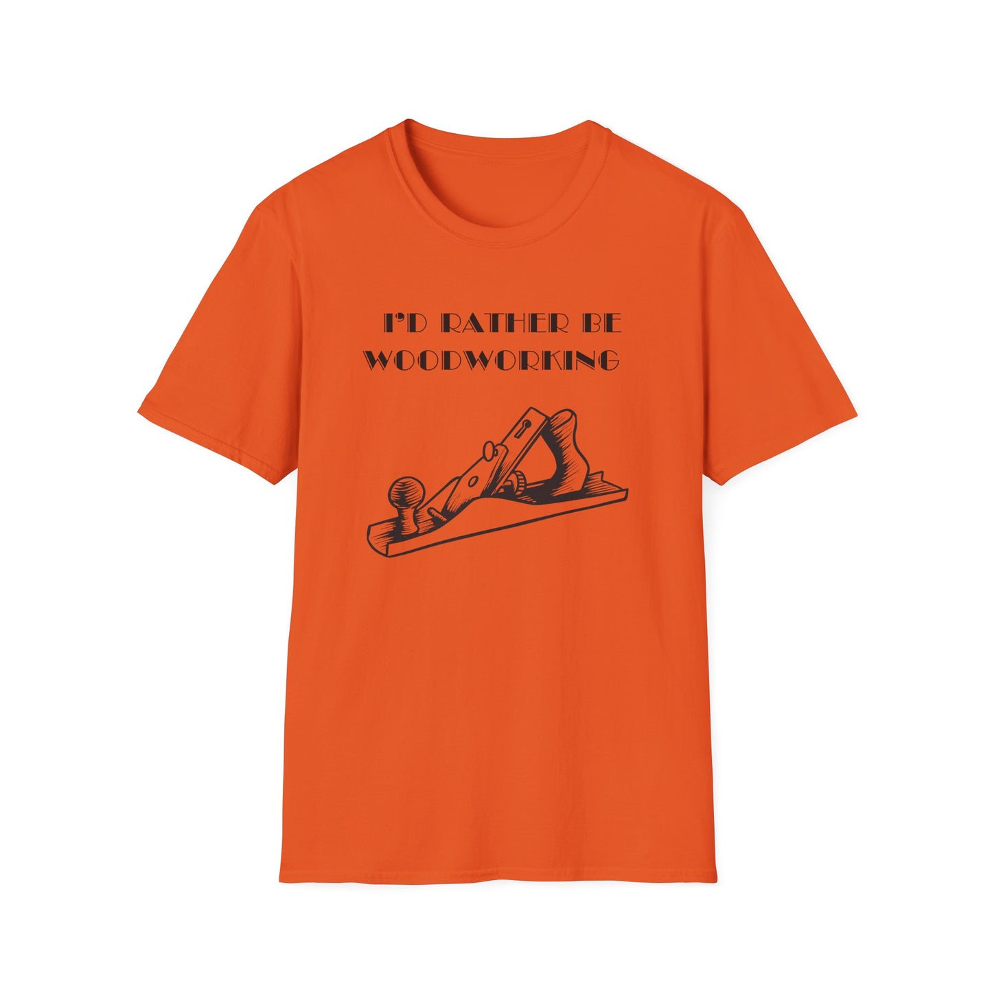 I'd Rather Be Woodworking Unisex Softstyle T-Shirt, Funny Woodworking Shirt, Stress Relief Tee, Woodworker Gift, Life Challenges Top