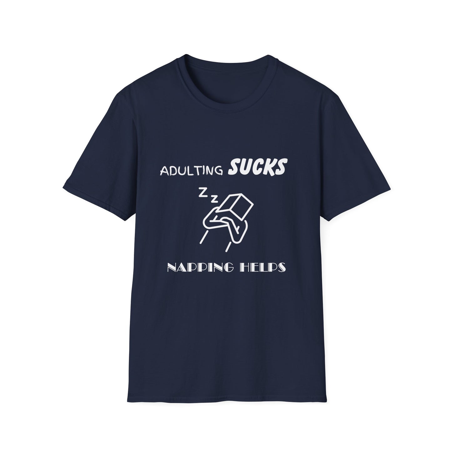 Adulting Sucks Napping Helps Shirt, Adult Humor T-Shirt, Sarcastic Gift, Hilarious Tee for Adults, Comedic Shirt for Stress Relief, Napping
