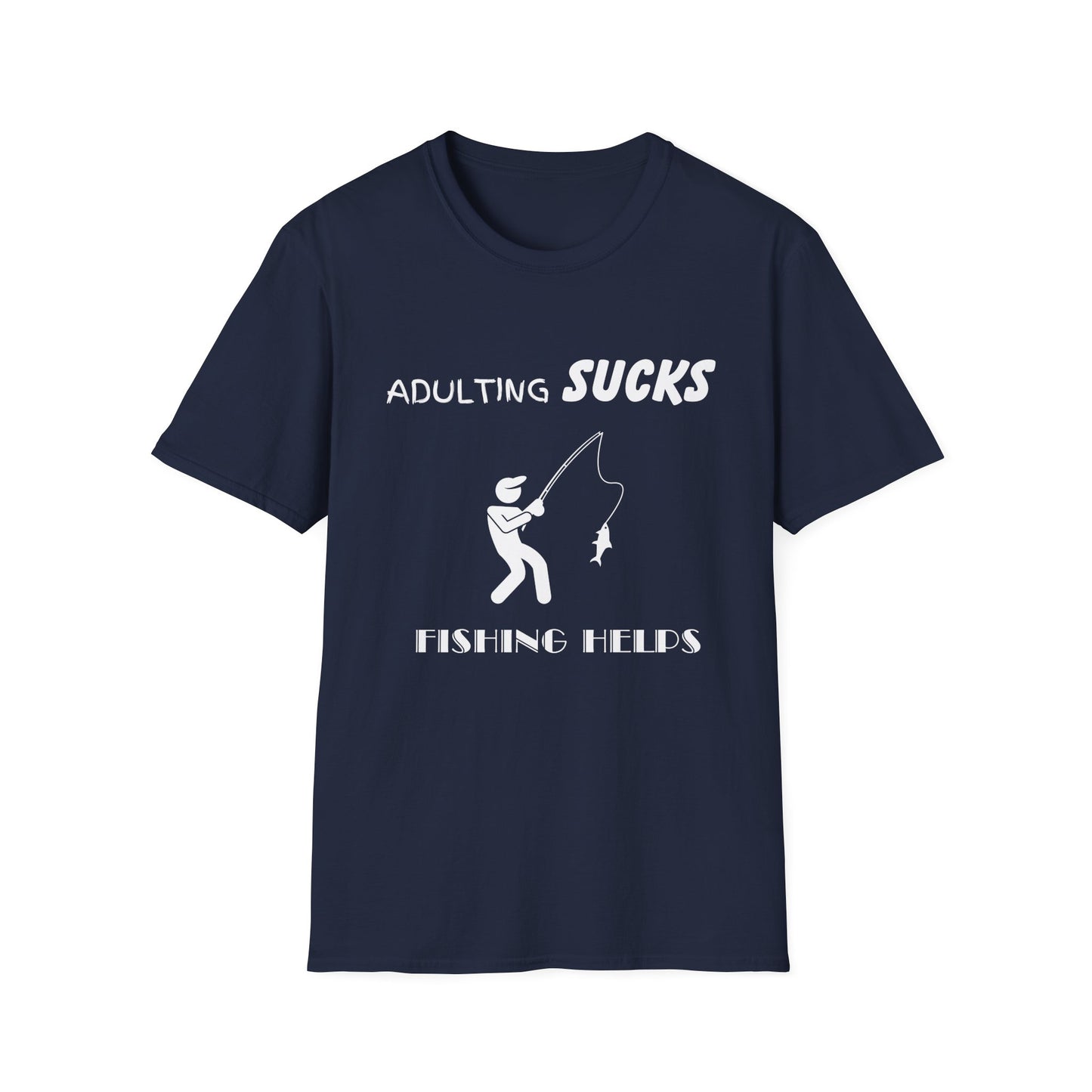 Adulting Sucks Fishing Helps T-Shirt