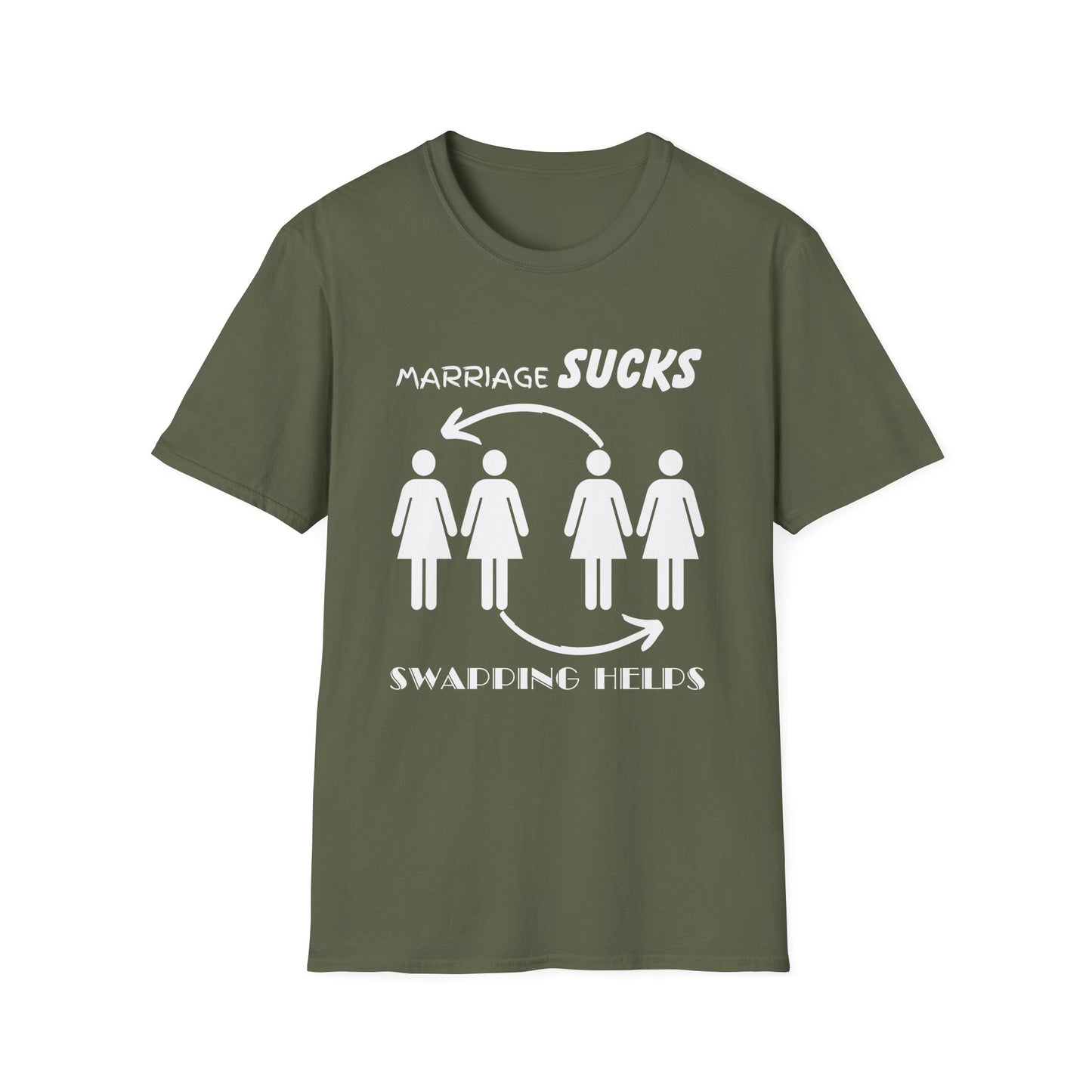 Marriage Sucks Swapping Helps Shirt, Adult Humor T-Shirt, Sarcastic Gift, Hilarious Tee for Adults, LGBT, LGBTQIA+, Lesbian Shirt, Funny Tee