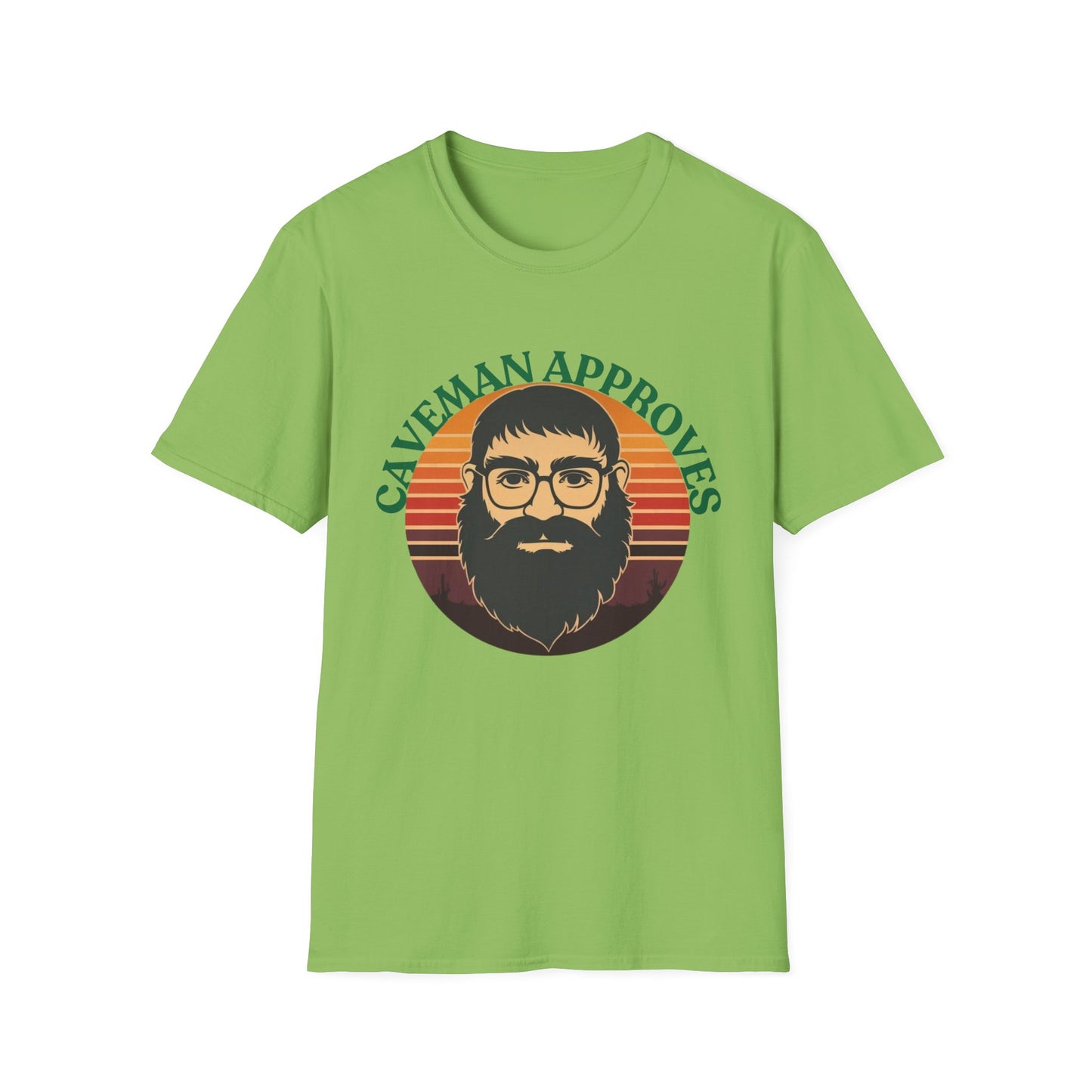 Caveman Approves T-Shirt, Funny Graphic Tee, Vintage Humor Shirt, Unisex Softstyle Tee, Sarcastic Caveman Shirt, Sophisticated Caveman