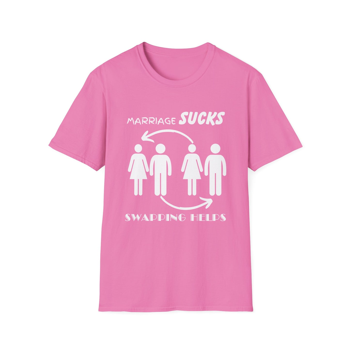 Marriage Sucks Swapping Helps Shirt, Adult Humor T-Shirt, Sarcastic Gift, Hilarious Tee for Adults, LGBT, LGBTQIA+