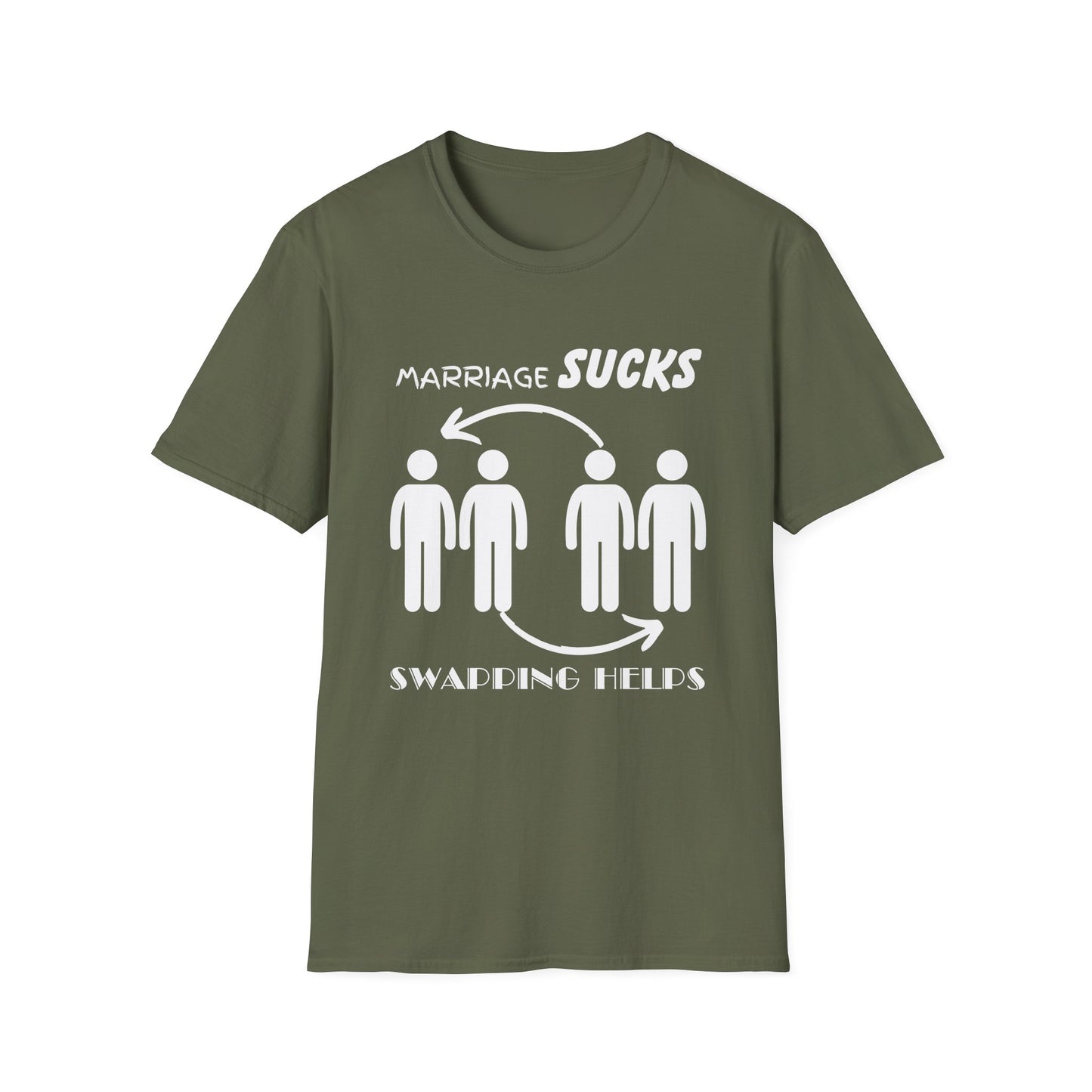 Marriage Sucks Swapping Helps Shirt, Adult Humor T-Shirt, Sarcastic Gift, Hilarious Tee for Adults, LGBT, LGBTQIA+, Gay Shirt, Funny Tee