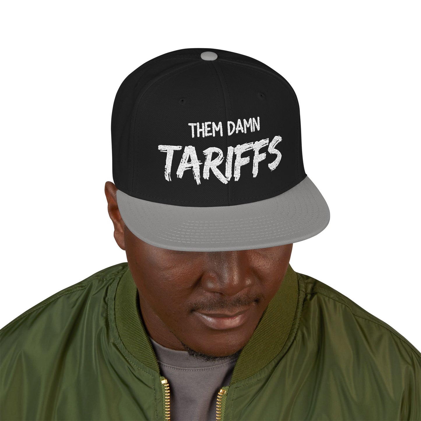 Them Damn Tariffs Embroidered Snapback Hat
