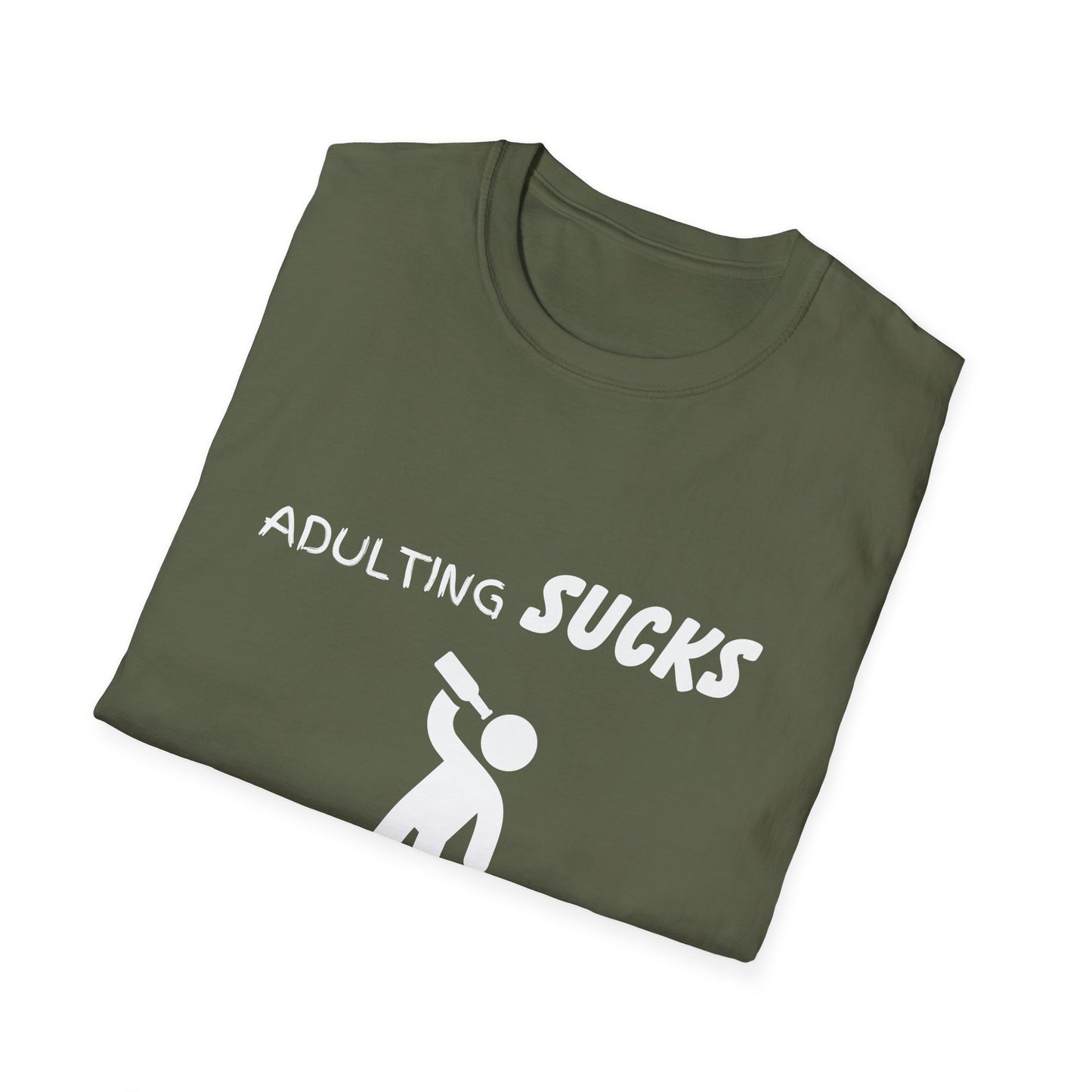 Adulting Sucks Alcohol Helps Shirt, Adult Humor T-Shirt, Sarcastic Gift, Hilarious Tee for Adults, Drinking Shirt, Alcohol, Beer Shirt