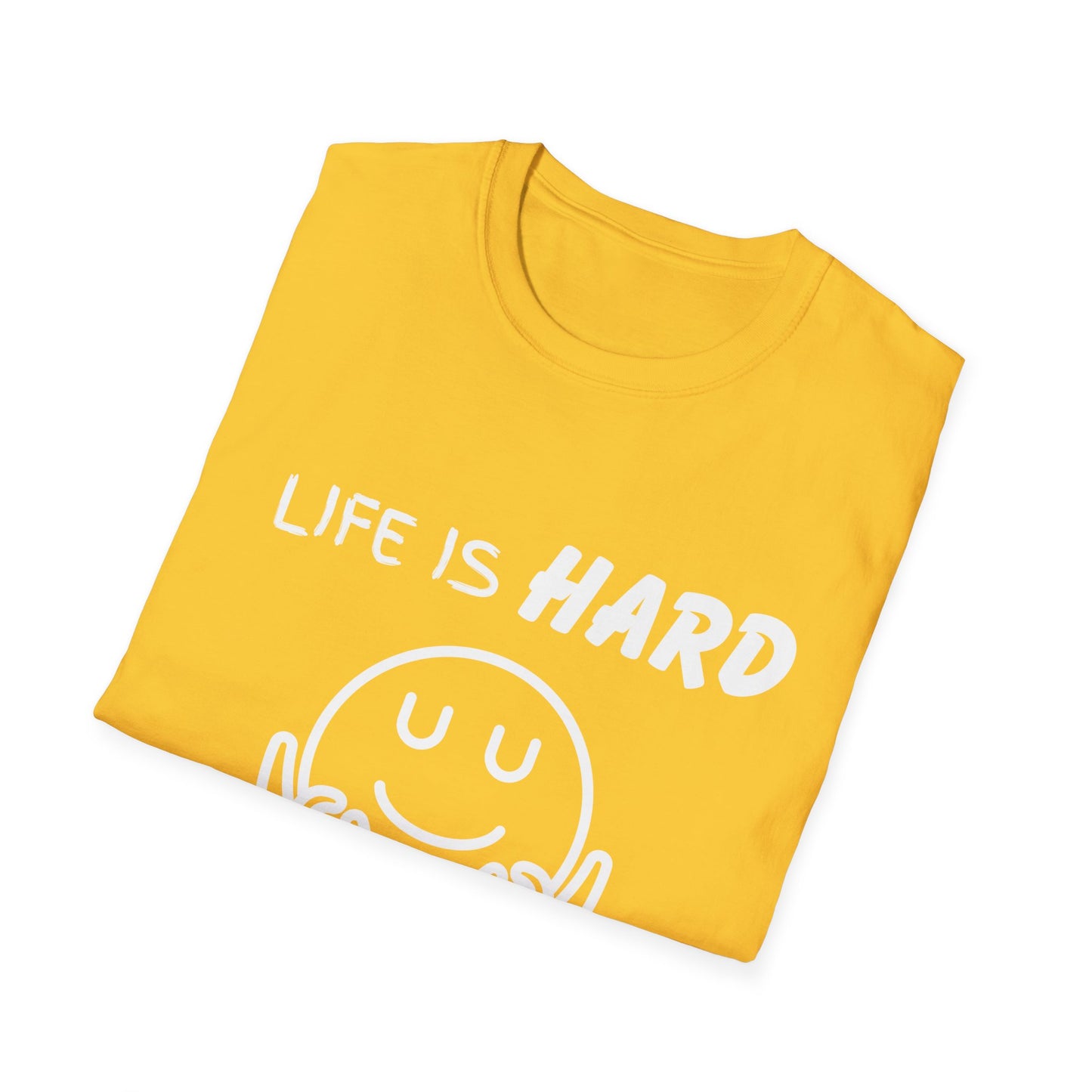 Life Is Hard Meditation Helps Unisex T-Shirt, Yoga Tee, Mindfulness Shirt, Stress Relief Top, Zen Clothing, Relaxation Apparel, Yogi Tee