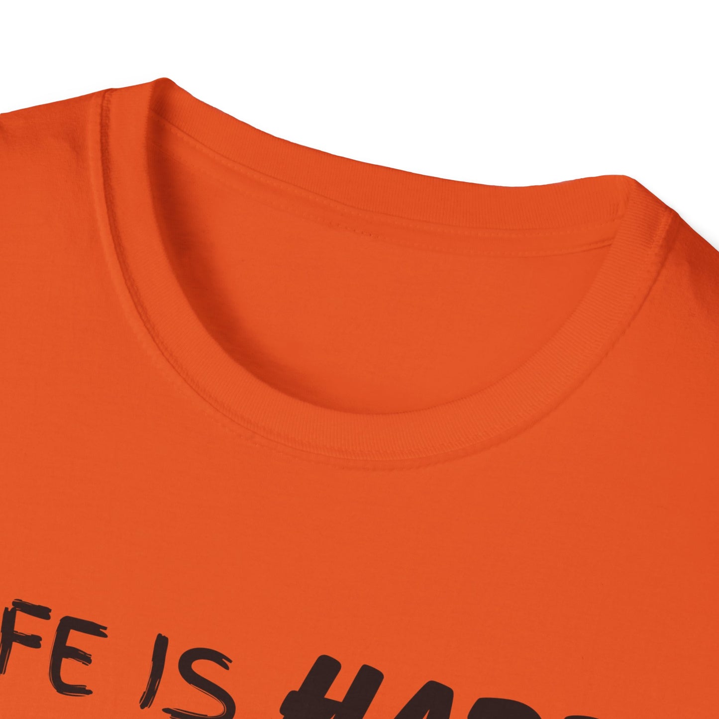 Life Is Hard Woodworking Helps Unisex Softstyle T-Shirt, Funny Woodworking Shirt, Stress Relief Tee, Woodworker Gift, Life Challenges Top