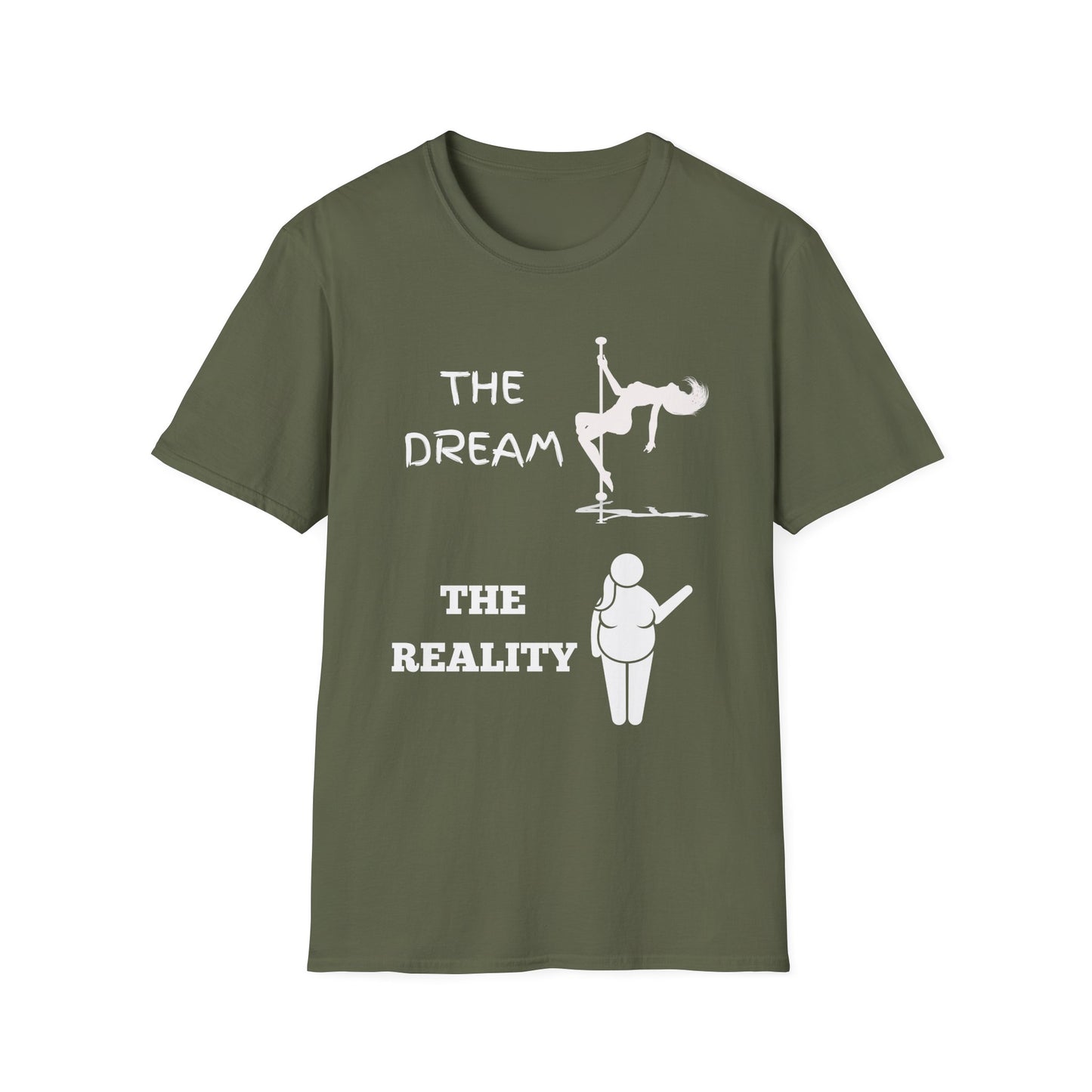 Dream Vs Reality Men's T-Shirt, Funny Graphic Tee, Humorous Shirt, Boyfriend Gift, Sarcastic Shirt, Husband Gift, Gifts For Men, Adult Humor