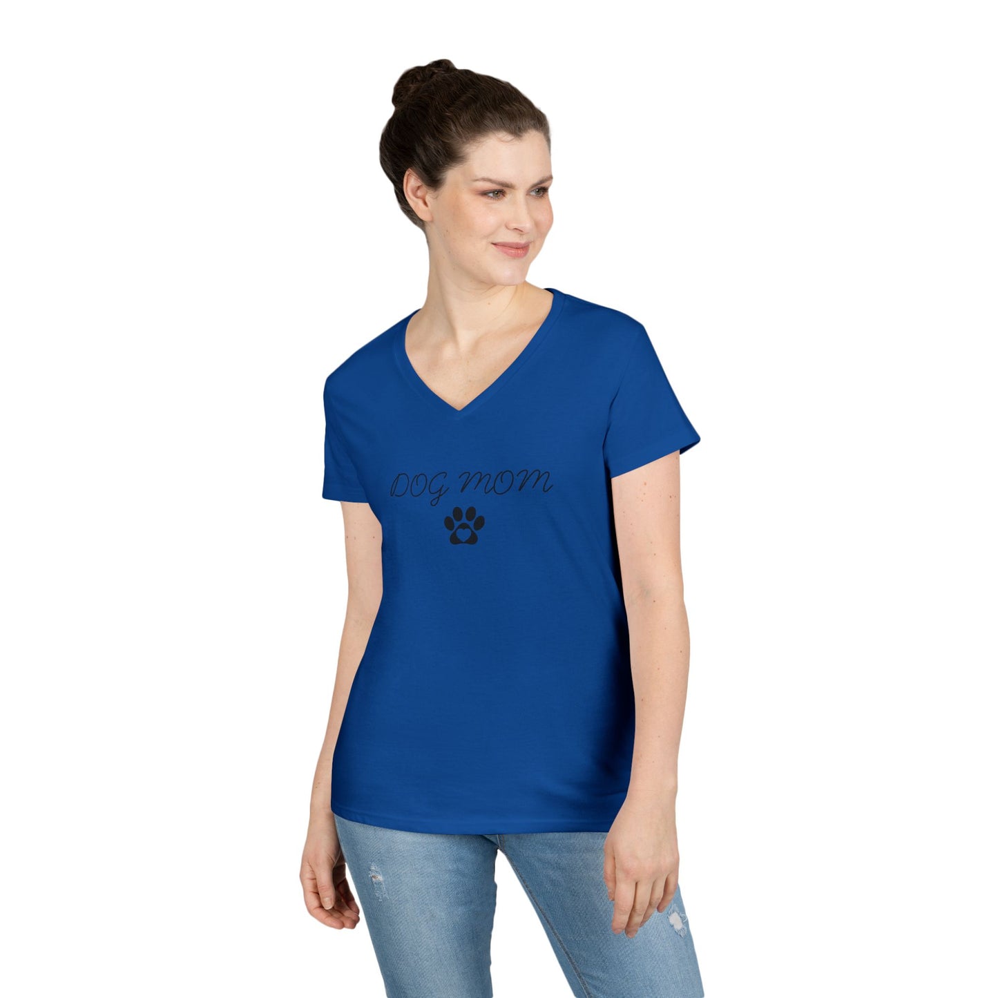 Dog Mom V-Neck T-Shirt