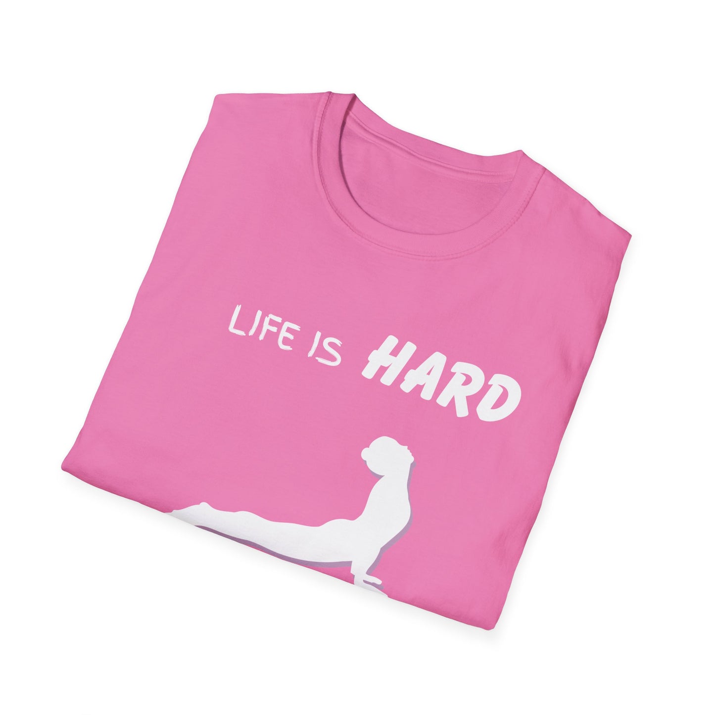 Life Is Hard Yoga Helps Unisex T-Shirt, Funny Yoga Tee, Peaceful Life Shirt, Yoga Lover Gift, Yoga Quote Top, Yogi Shirt, Gift For Yogis