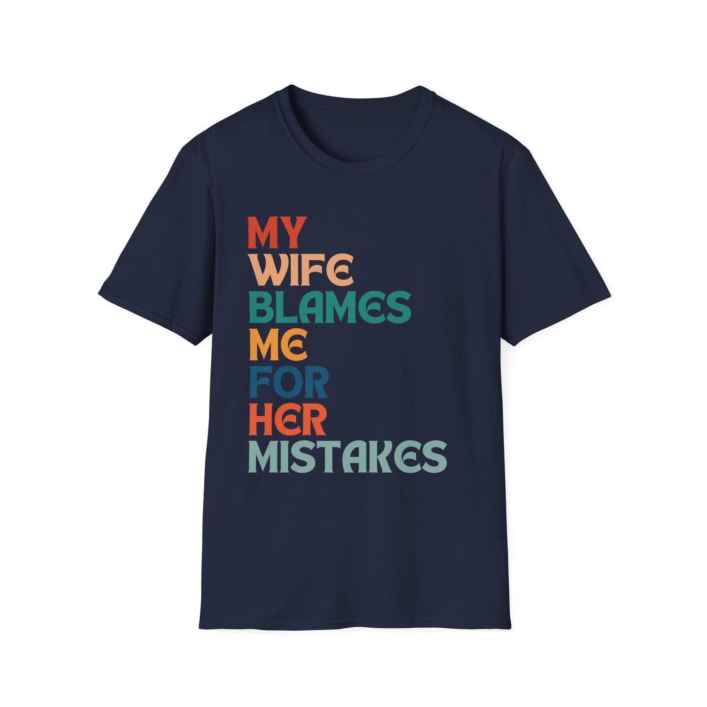 Retro Wife Blaming T-Shirt, Blame Game Tee, Vintage Spouse Accusation Top, Retro Shirt, Funny Marriage Relationship Gift, Couples Humor