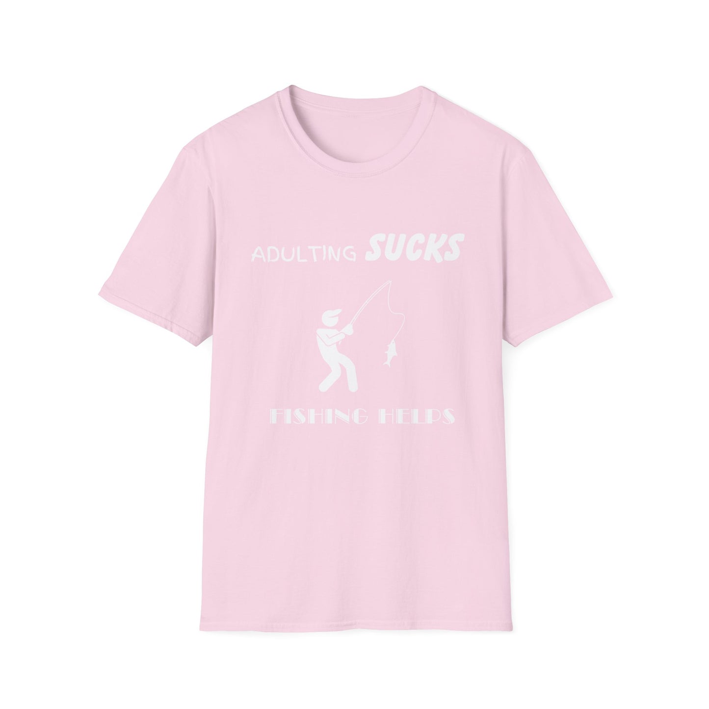 Adulting Sucks Fishing Helps T-Shirt