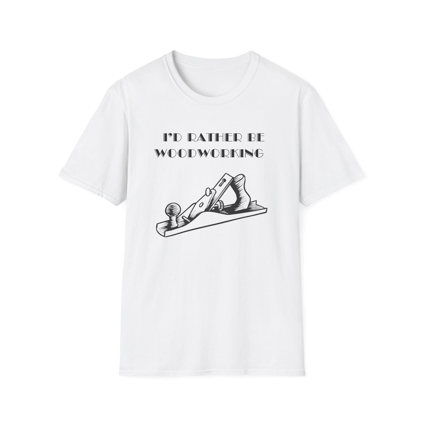 I'd Rather Be Woodworking Unisex Softstyle T-Shirt, Funny Woodworking Shirt, Stress Relief Tee, Woodworker Gift, Life Challenges Top