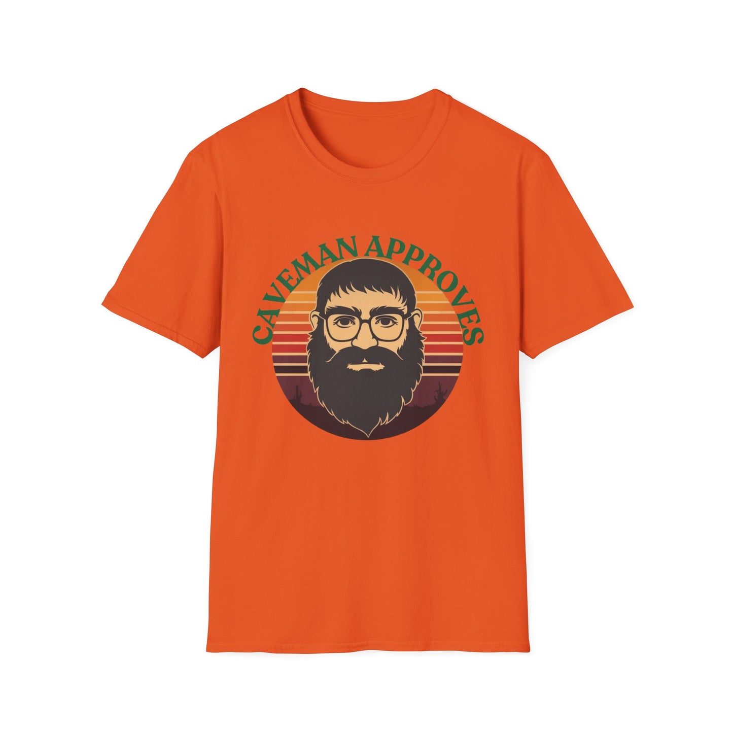 Caveman Approves T-Shirt, Funny Graphic Tee, Vintage Humor Shirt, Unisex Softstyle Tee, Sarcastic Caveman Shirt, Sophisticated Caveman