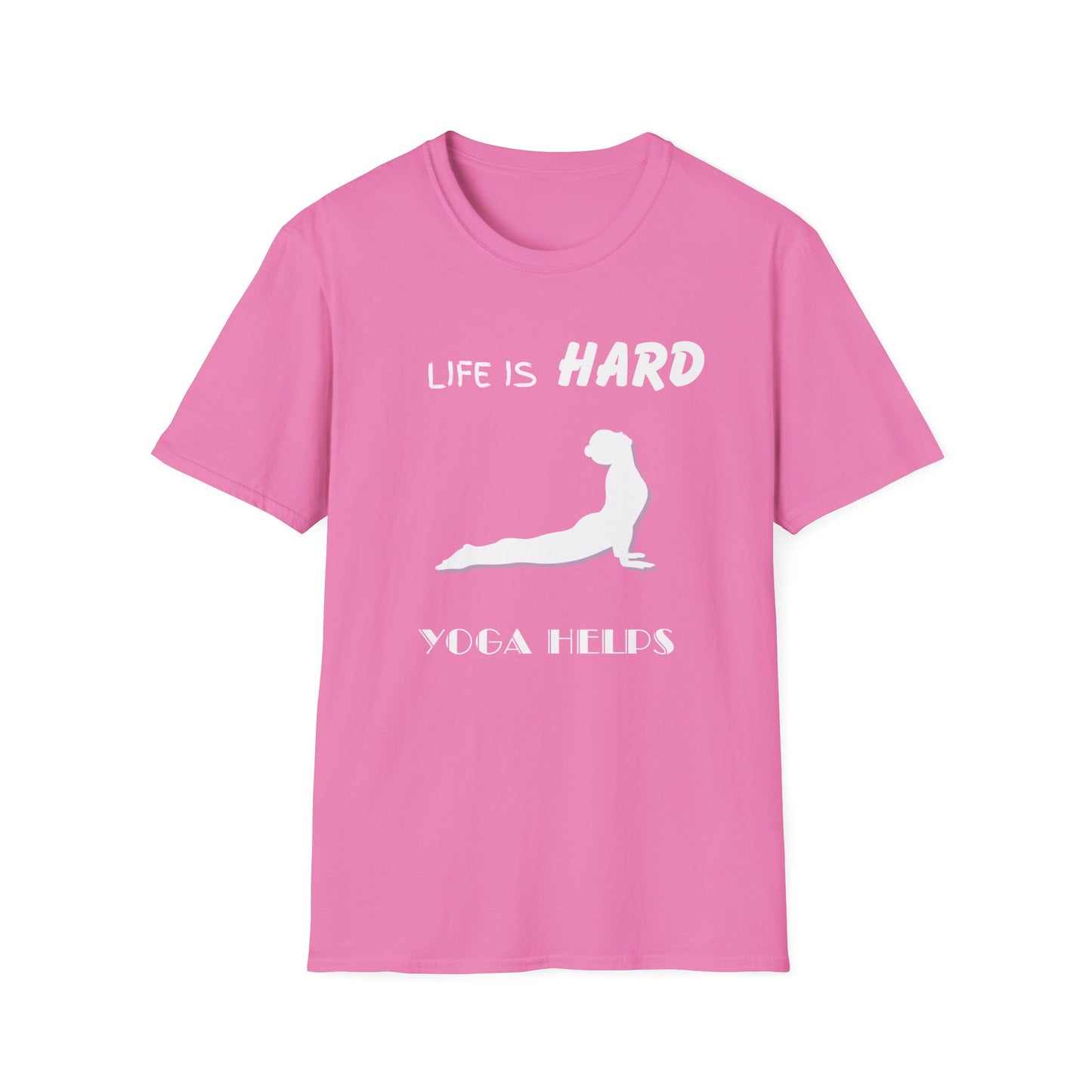 Life Is Hard Yoga Helps Unisex T-Shirt, Funny Yoga Tee, Peaceful Life Shirt, Yoga Lover Gift, Yoga Quote Top, Yogi Shirt, Gift For Yogis