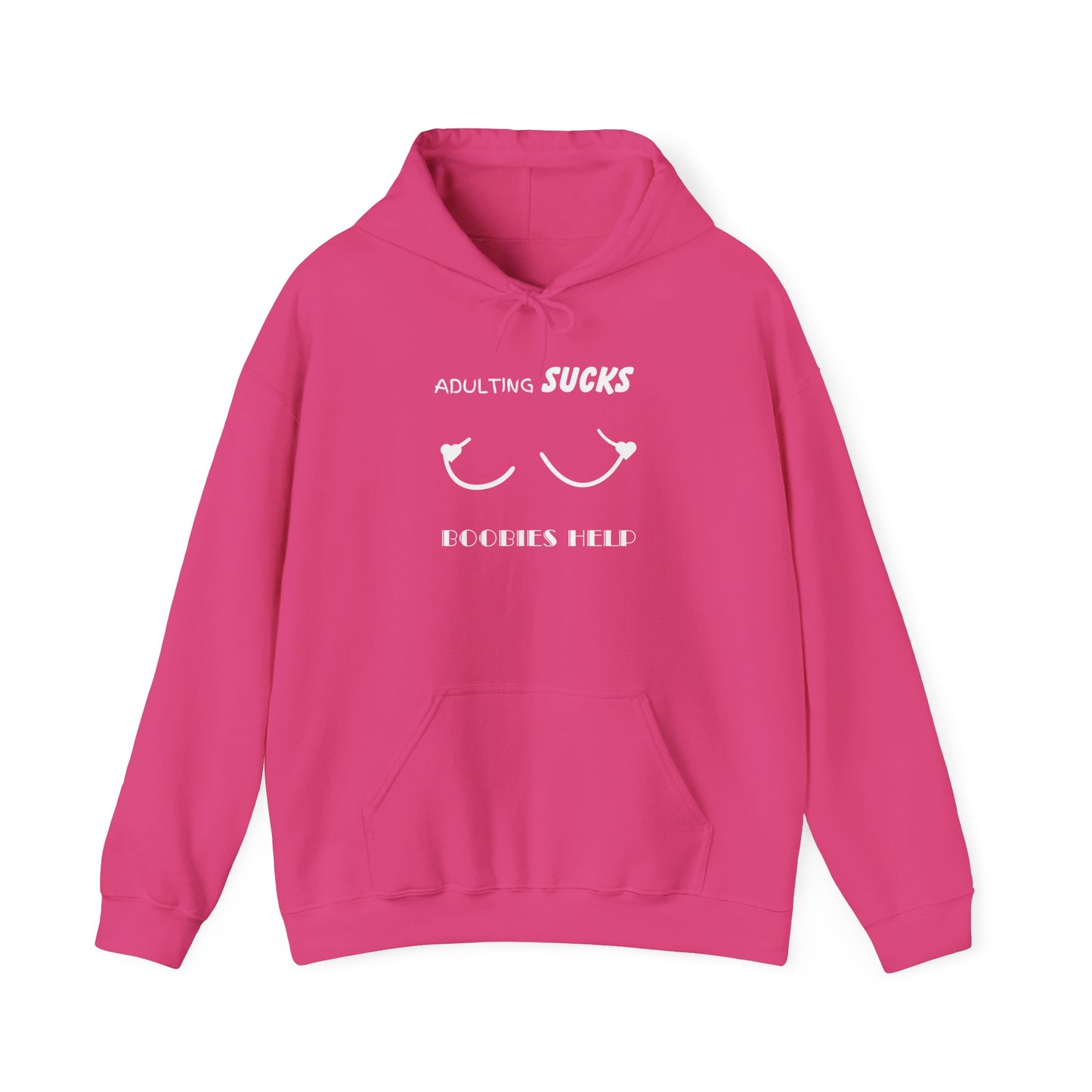Adulting Sucks Boobies Help Hoodie, Funny Adulting Sweatshirt, Adulthood Humor Jumper, Boobies Make Things Better, Unisex Hooded Sweater