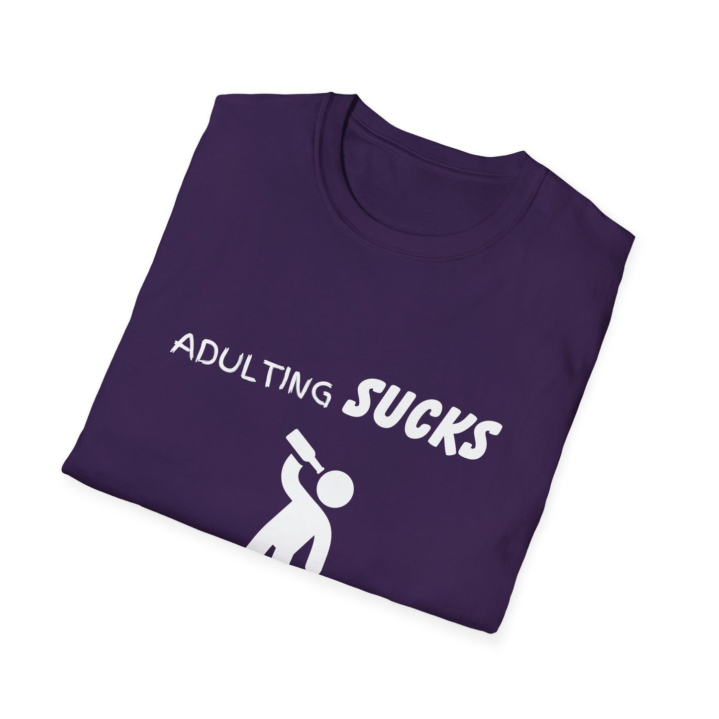 Adulting Sucks Alcohol Helps Shirt, Adult Humor T-Shirt, Sarcastic Gift, Hilarious Tee for Adults, Drinking Shirt, Alcohol, Beer Shirt