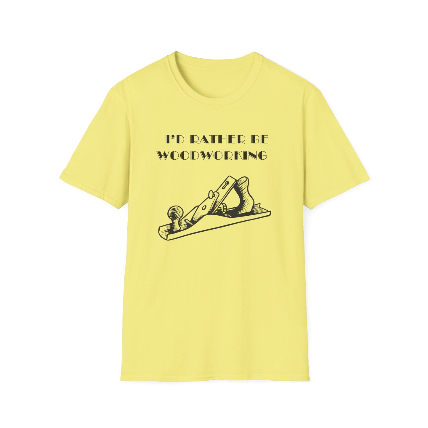 I'd Rather Be Woodworking Unisex Softstyle T-Shirt, Funny Woodworking Shirt, Stress Relief Tee, Woodworker Gift, Life Challenges Top