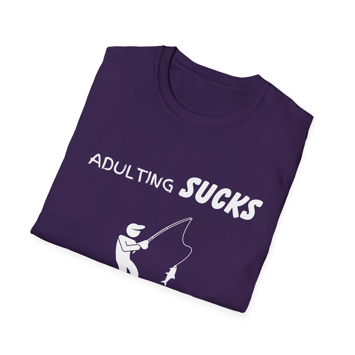 Adulting Sucks Fishing Helps T-Shirt