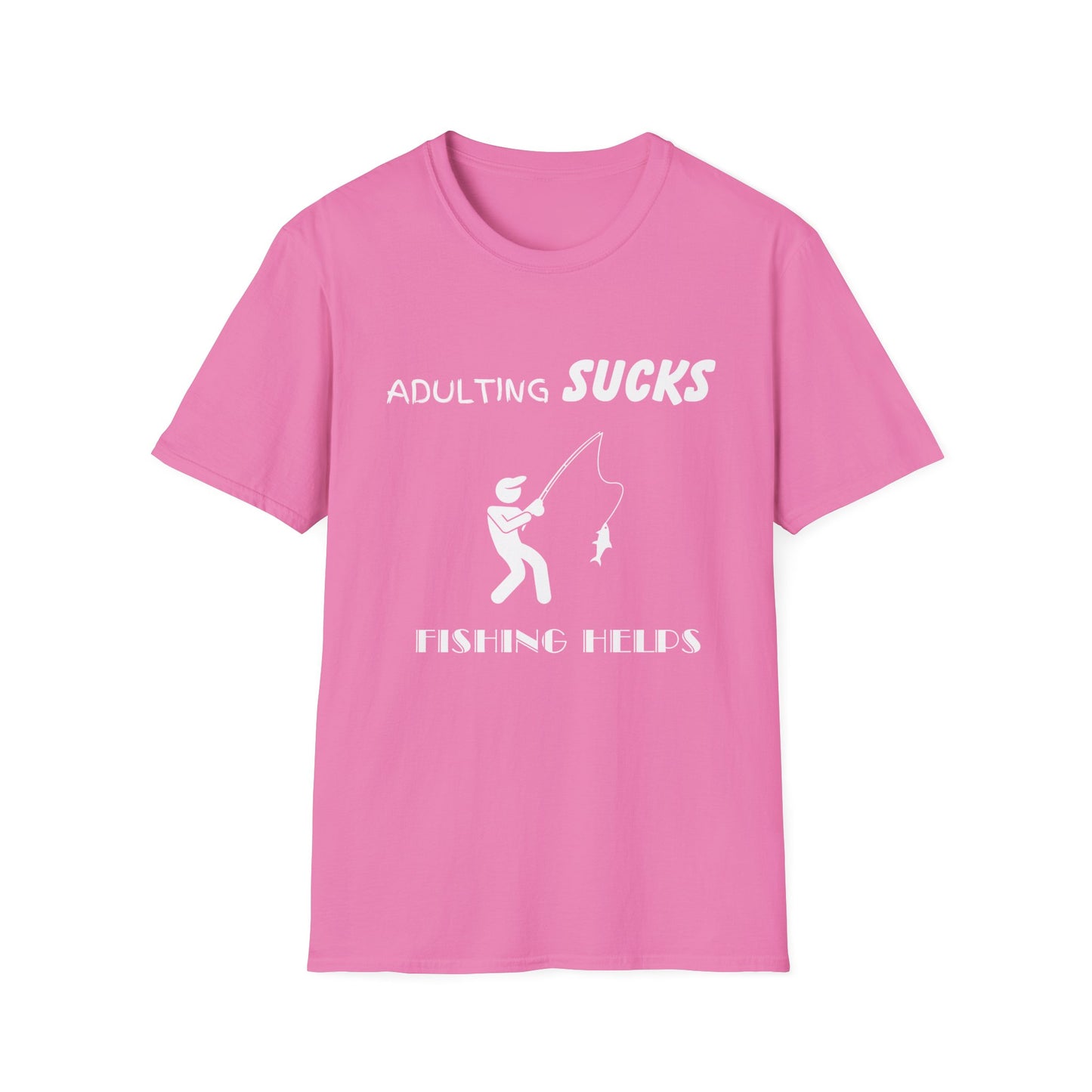 Adulting Sucks Fishing Helps T-Shirt