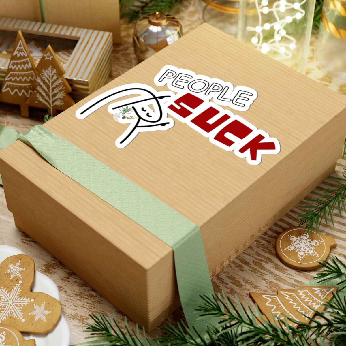 People Suck Kiss-Cut Sticker