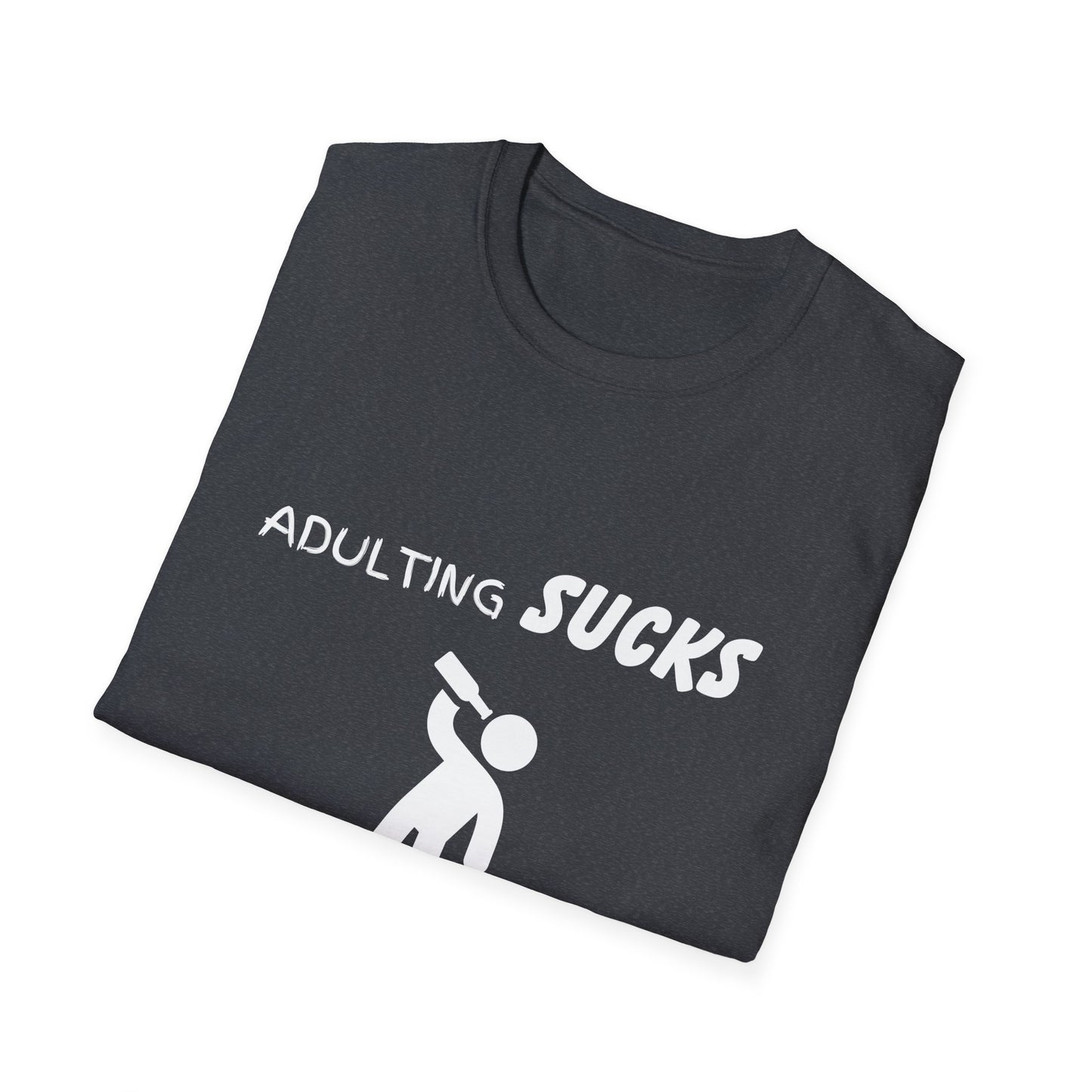 Adulting Sucks Alcohol Helps Shirt, Adult Humor T-Shirt, Sarcastic Gift, Hilarious Tee for Adults, Drinking Shirt, Alcohol, Beer Shirt