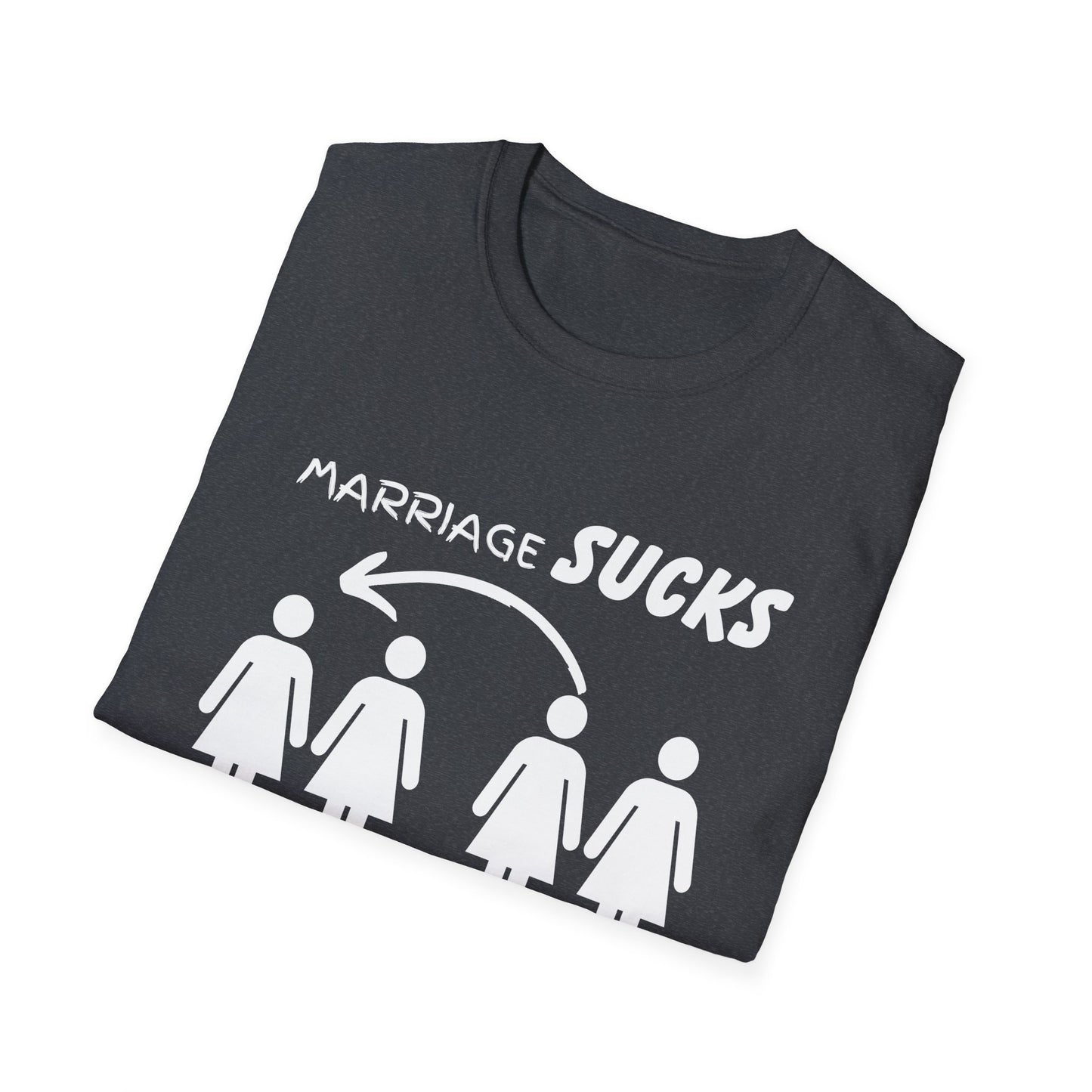 Marriage Sucks Swapping Helps Shirt, Adult Humor T-Shirt, Sarcastic Gift, Hilarious Tee for Adults, LGBT, LGBTQIA+, Lesbian Shirt, Funny Tee