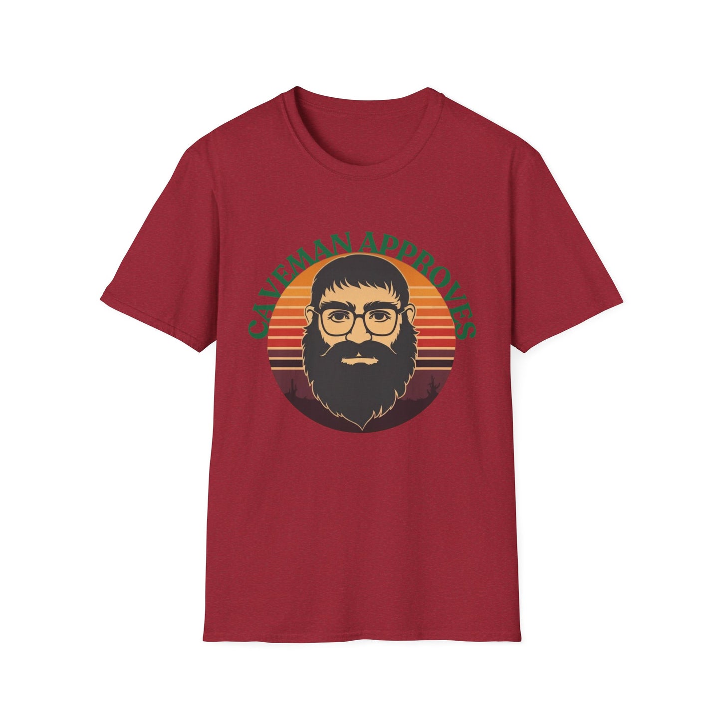 Caveman Approves T-Shirt, Funny Graphic Tee, Vintage Humor Shirt, Unisex Softstyle Tee, Sarcastic Caveman Shirt, Sophisticated Caveman