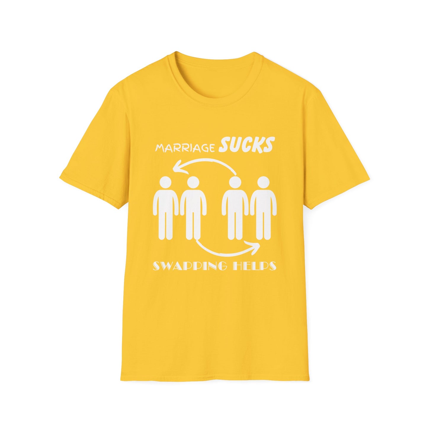 Marriage Sucks Swapping Helps Shirt, Adult Humor T-Shirt, Sarcastic Gift, Hilarious Tee for Adults, LGBT, LGBTQIA+, Gay Shirt, Funny Tee