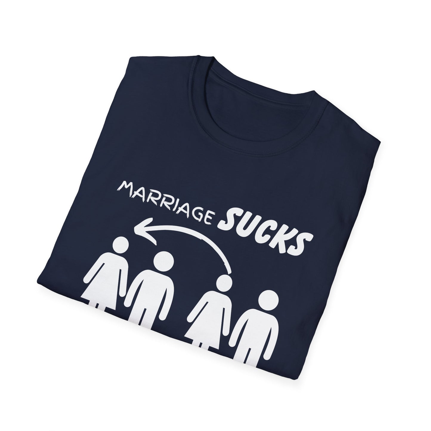 Marriage Sucks Swapping Helps Shirt, Adult Humor T-Shirt, Sarcastic Gift, Hilarious Tee for Adults, LGBT, LGBTQIA+