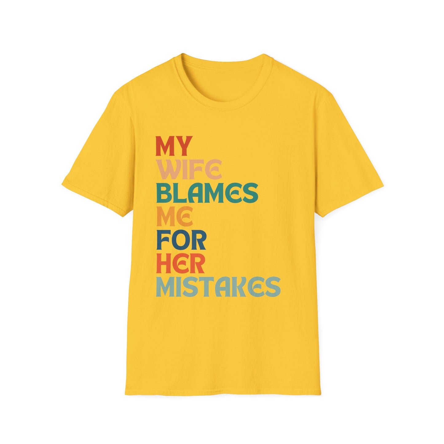 Retro Wife Blaming T-Shirt, Blame Game Tee, Vintage Spouse Accusation Top, Retro Shirt, Funny Marriage Relationship Gift, Couples Humor